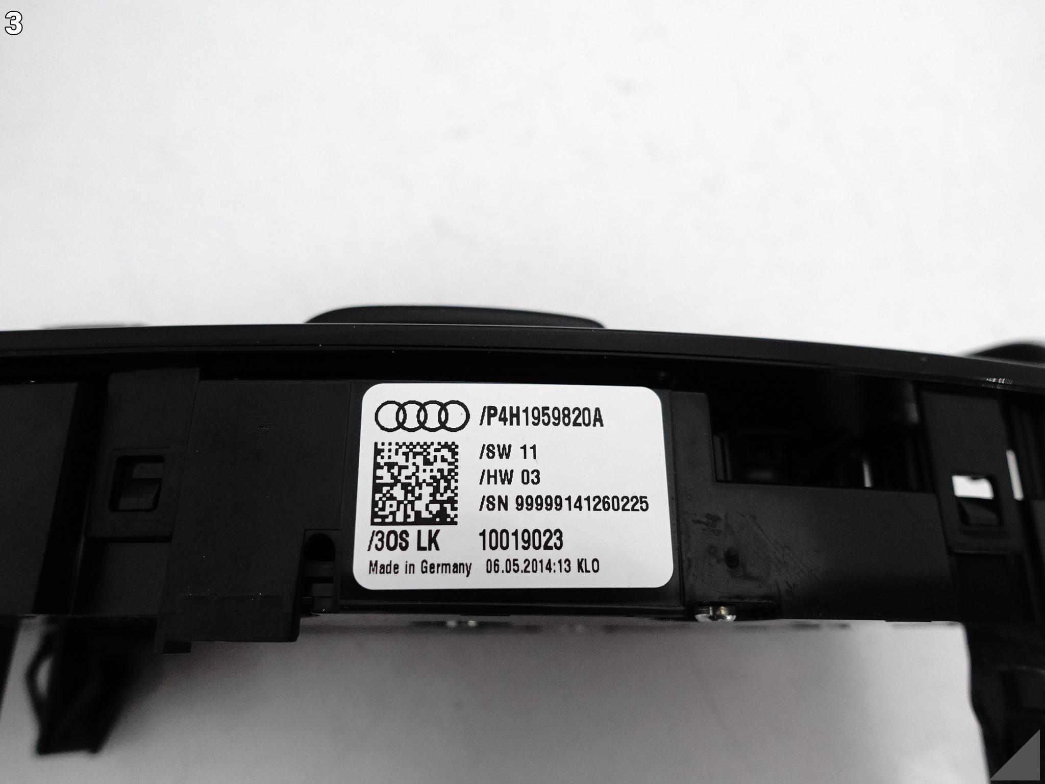 AUDI A8 S8 4H0 D4 09-17 LIFT PANEL REGULACJI FOTELA PRAWY TYŁ 4H1959820A AUDI A8 S8 4H0 D4 09-17 LIFT PANEL REGULACJI FOTELA PRAWY TYŁ 4H1959820A - obrazek 4
