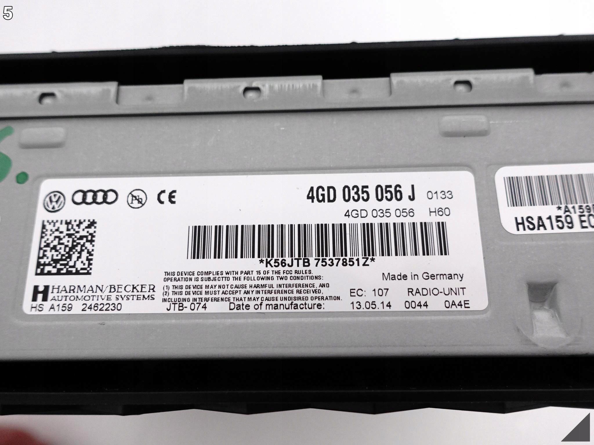 AUDI A8 S8 4H0 D4 LIFT 13-17 TUNER RADIOWY UCHWYT KIESZEŃ HARMAN JTB-074 AUDI A8 S8 4H0 D4 LIFT 13-17 TUNER RADIOWY UCHWYT KIESZEŃ HARMAN JTB-074 - obrazek 6