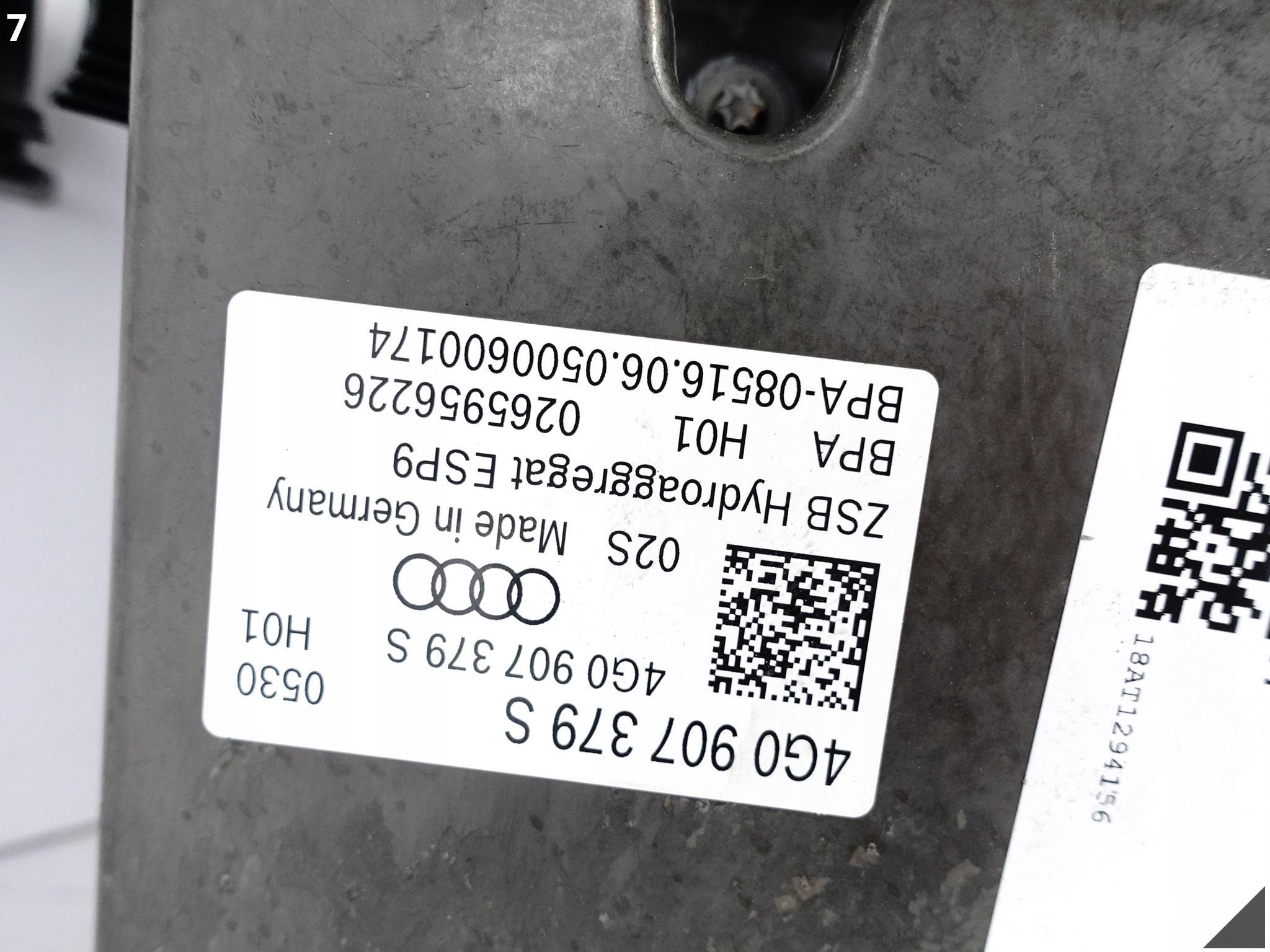 AUDI A6 4G0 A7 4G8 C7 LIFT 10-18 STEROWNIK POMPA ABS 4G0907379S * 36 KM * AUDI A6 4G0 A7 4G8 C7 LIFT 10-18 STEROWNIK POMPA ABS 4G0907379S * 36 KM * - obrazek 8