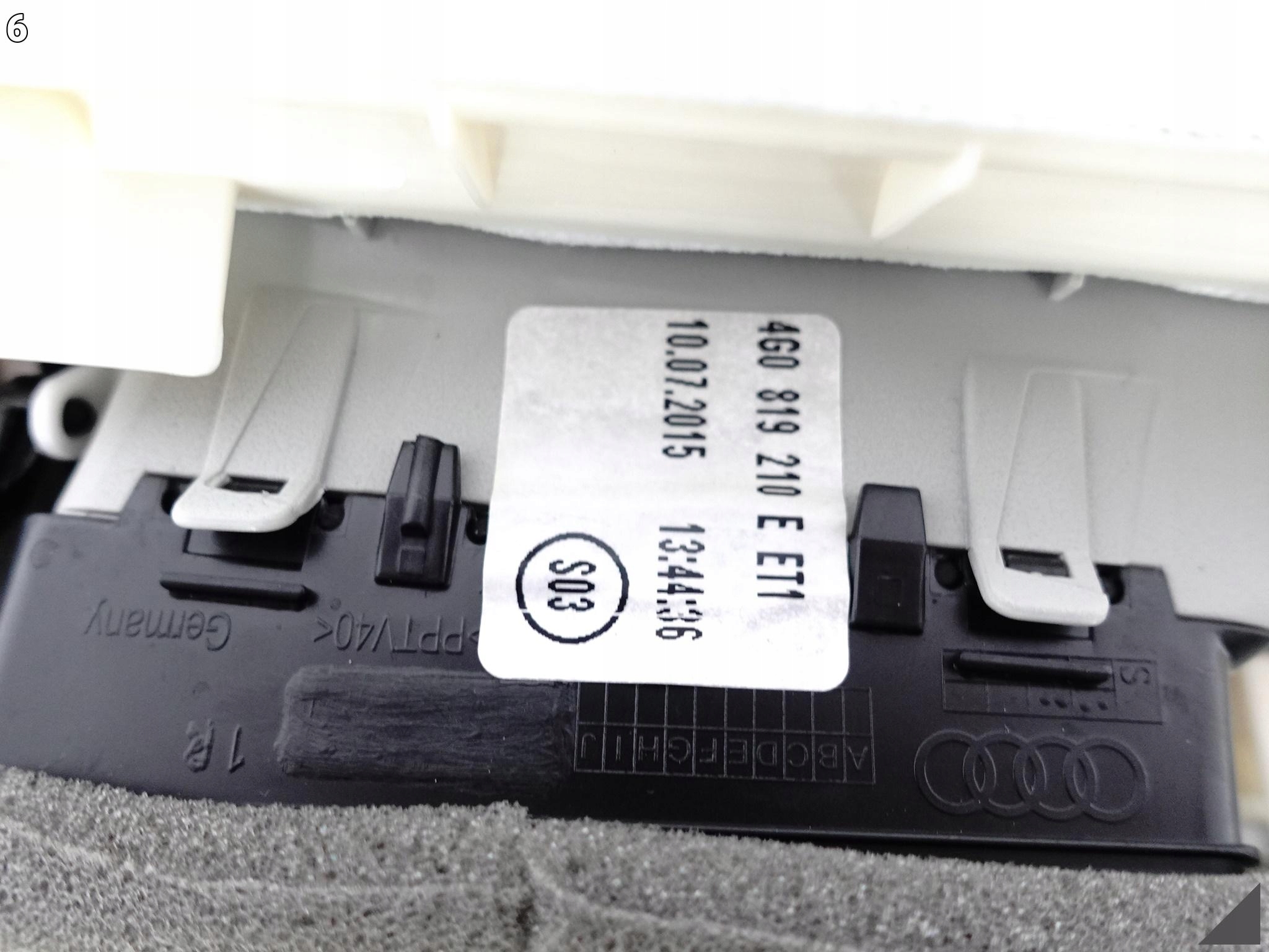 AUDI A6 S6 4G0 LIFT 10-18 TAPICERKA OSŁONA POSZYCIE PRAWEGO SŁUPKA B KRATKA AUDI A6 S6 4G0 LIFT 10-18 TAPICERKA OSŁONA POSZYCIE PRAWEGO SŁUPKA B KRATKA - obrazek 7