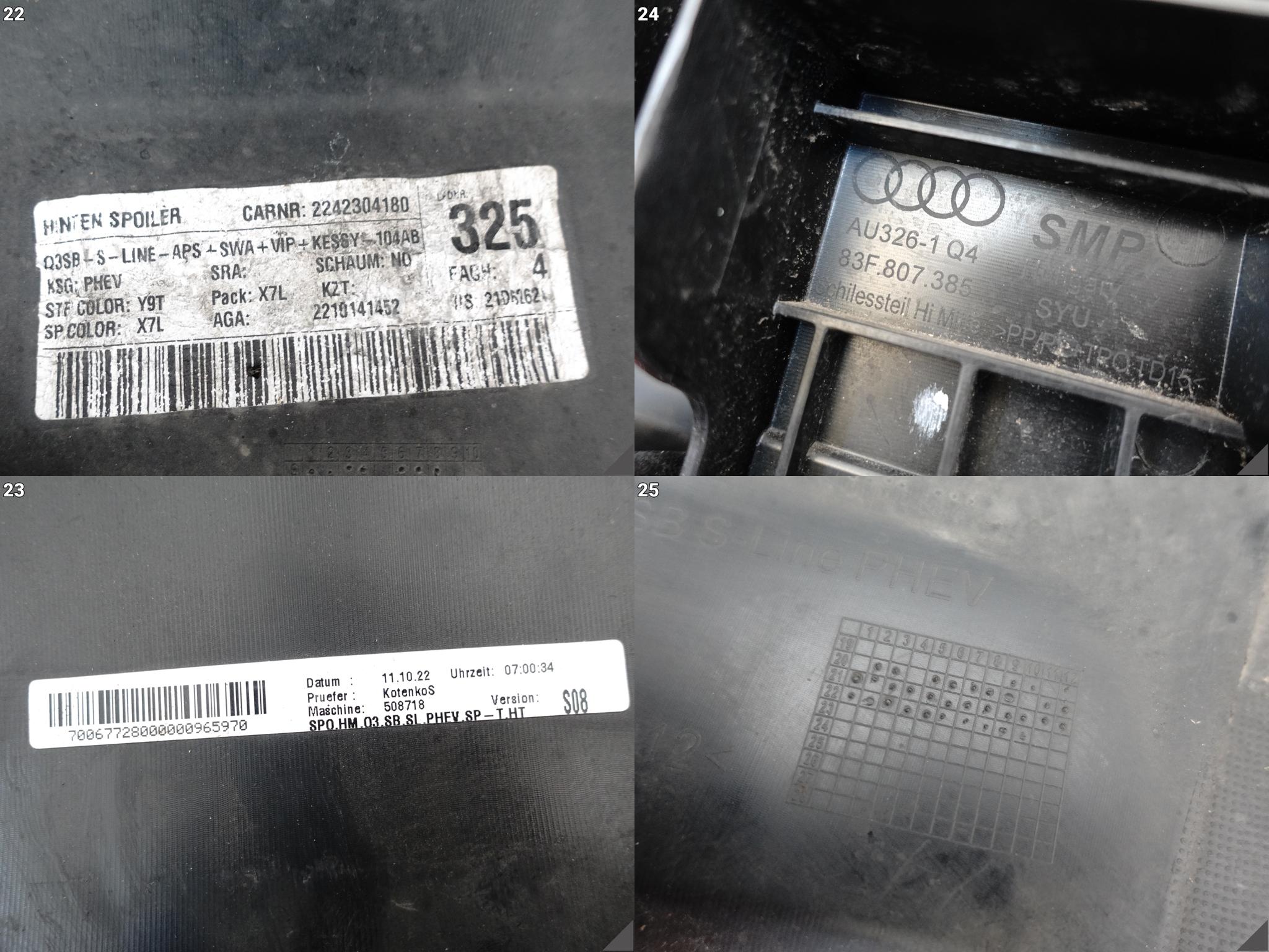 AUDI Q3 II 2 83F S-LINE SPORTBACK 18- ZDERZAK BUMPER + SPOILER DYFUZOR TYŁ AUDI Q3 II 2 83F S-LINE SPORTBACK 18- ZDERZAK BUMPER + SPOILER DYFUZOR TYŁ - obrazek 11