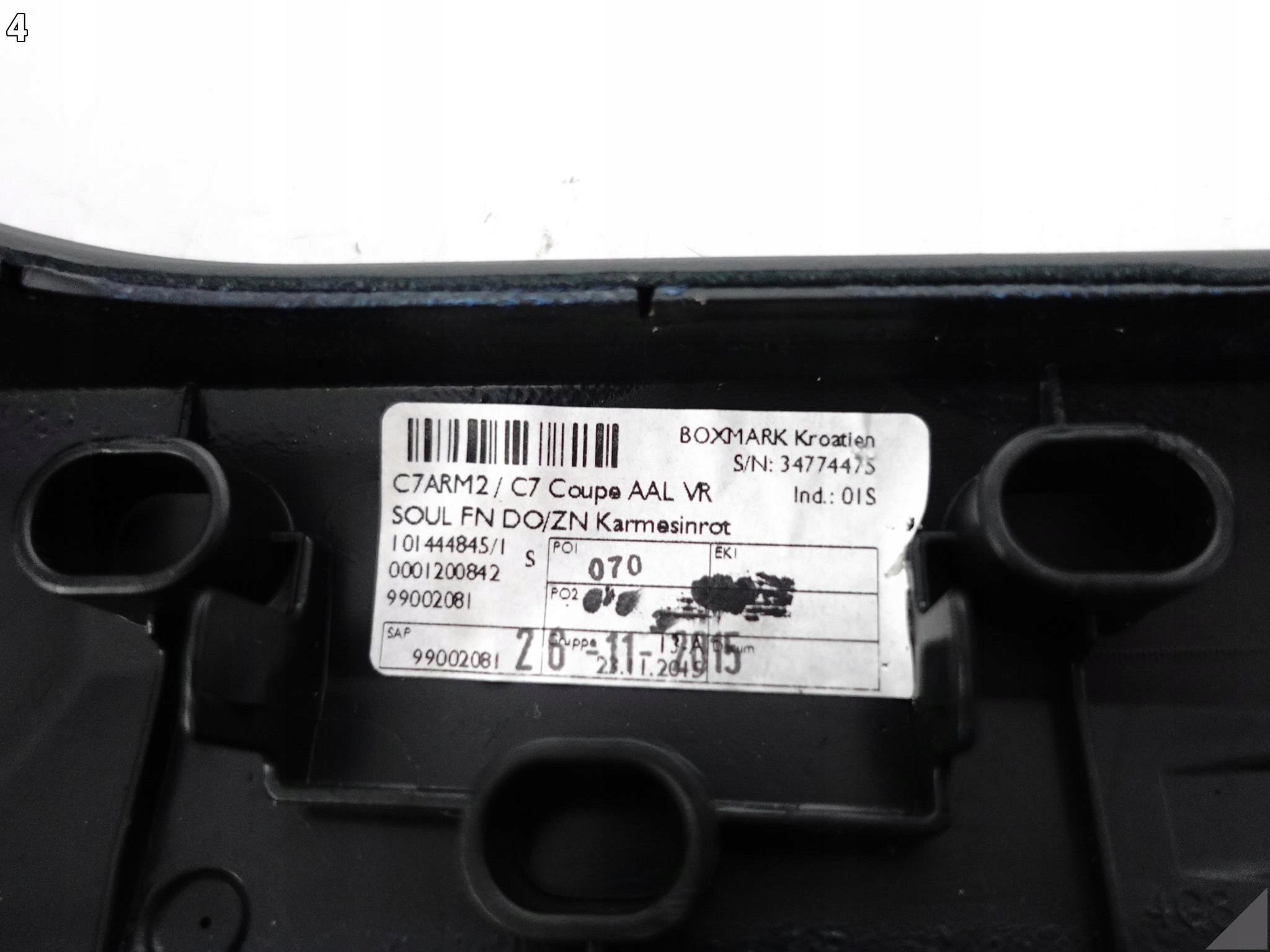 AUDI RS7 S7 A7 4G8 C7 10-18 PODŁOKIETNIK DRZWI PRAWYCH PRZÓD CZERWONA NIĆ AUDI RS7 S7 A7 4G8 C7 10-18 PODŁOKIETNIK DRZWI PRAWYCH PRZÓD CZERWONA NIĆ - obrazek 5