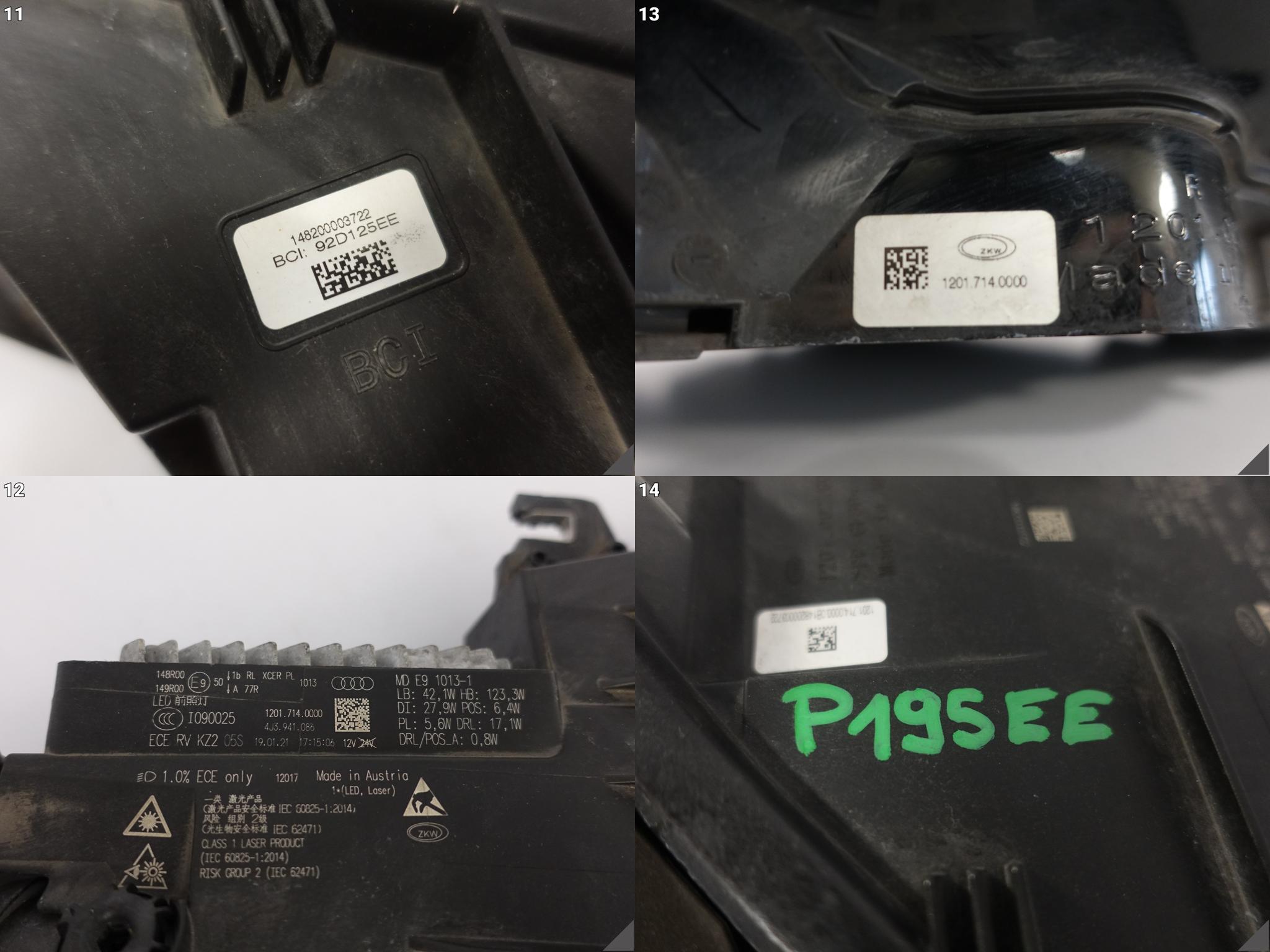 AUDI E-TRON GT RS 4J3 20- LAMPA LASER FULL LED PRAWA PRZÓD EUROPA 4J3941086 AUDI E-TRON GT RS 4J3 20- LAMPA LASER FULL LED PRAWA PRZÓD EUROPA 4J3941086 - obrazek 12