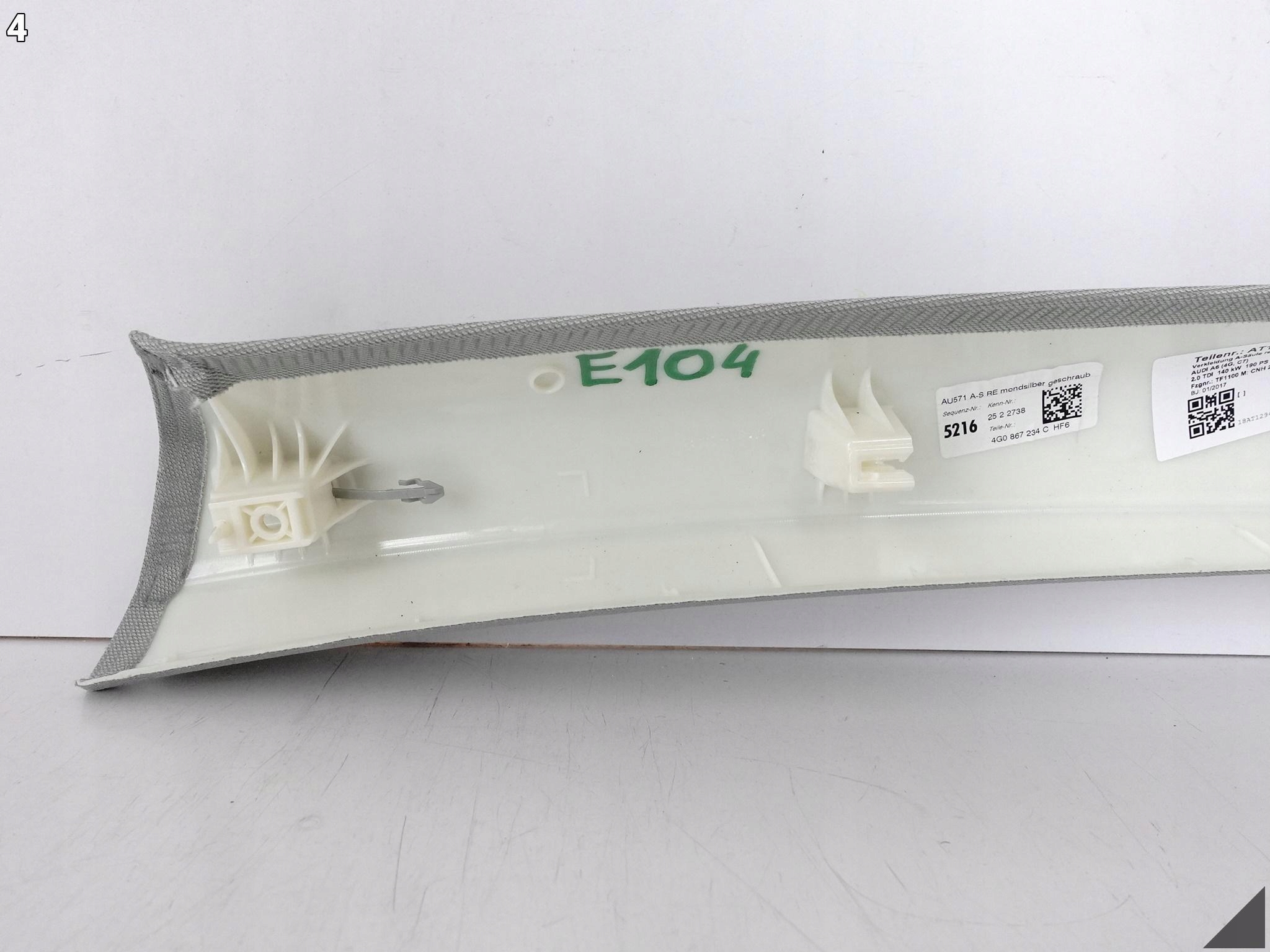 AUDI A6 S6 C7 4G0 LIFT 14-18 LISTWA POSZYCIE OSŁONA PRAWEGO SŁUPKA A HF6 AUDI A6 S6 C7 4G0 LIFT 14-18 LISTWA POSZYCIE OSŁONA PRAWEGO SŁUPKA A HF6 - obrazek 5