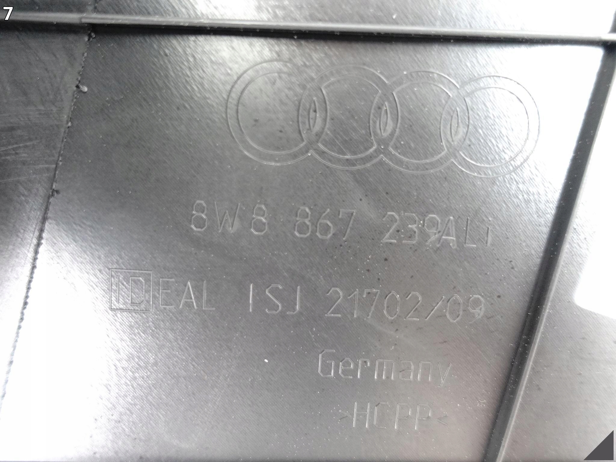 AUDI A5 S5 RS5 8W6 8W8 F5 B9 SPORTBACK 16- OSŁONA POSZYCIE SŁUPKA B LEWA AUDI A5 S5 RS5 8W6 8W8 F5 B9 SPORTBACK 16- OSŁONA POSZYCIE SŁUPKA B LEWA - obrazek 8