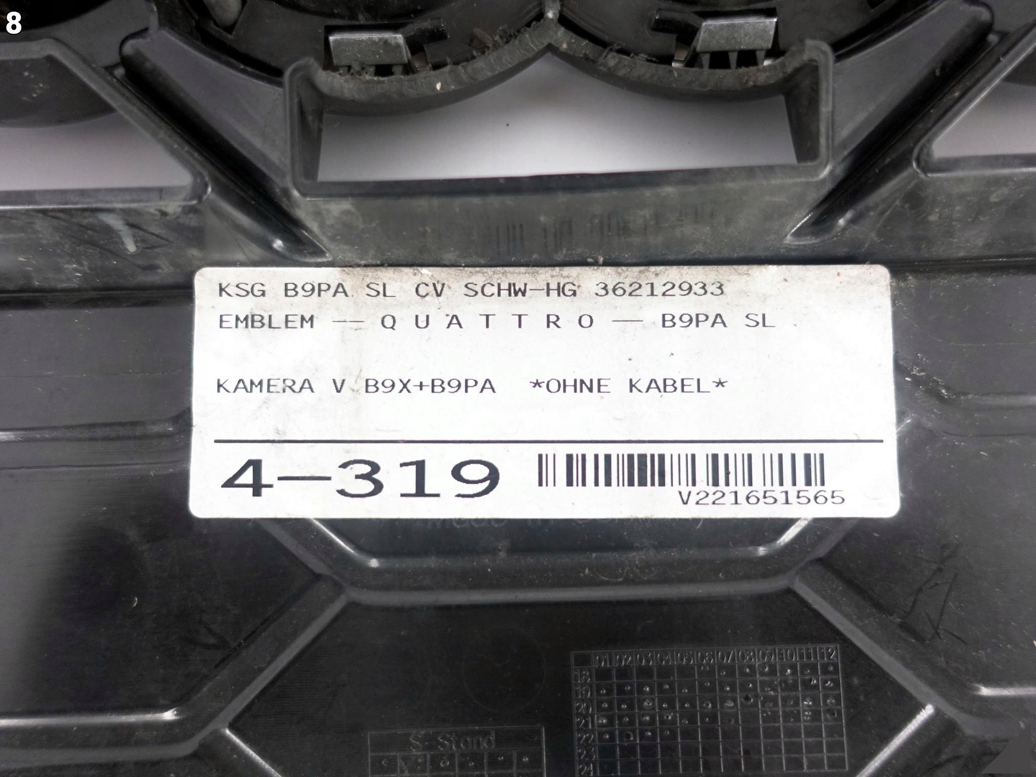AUDI A4 B9 8W0 LIFT 19- S-LINE SPORT ZDERZAK GRILL ATRAPA ŁADNY CZARNY AUDI A4 B9 8W0 LIFT 19- S-LINE SPORT ZDERZAK GRILL ATRAPA ŁADNY CZARNY - obrazek 9