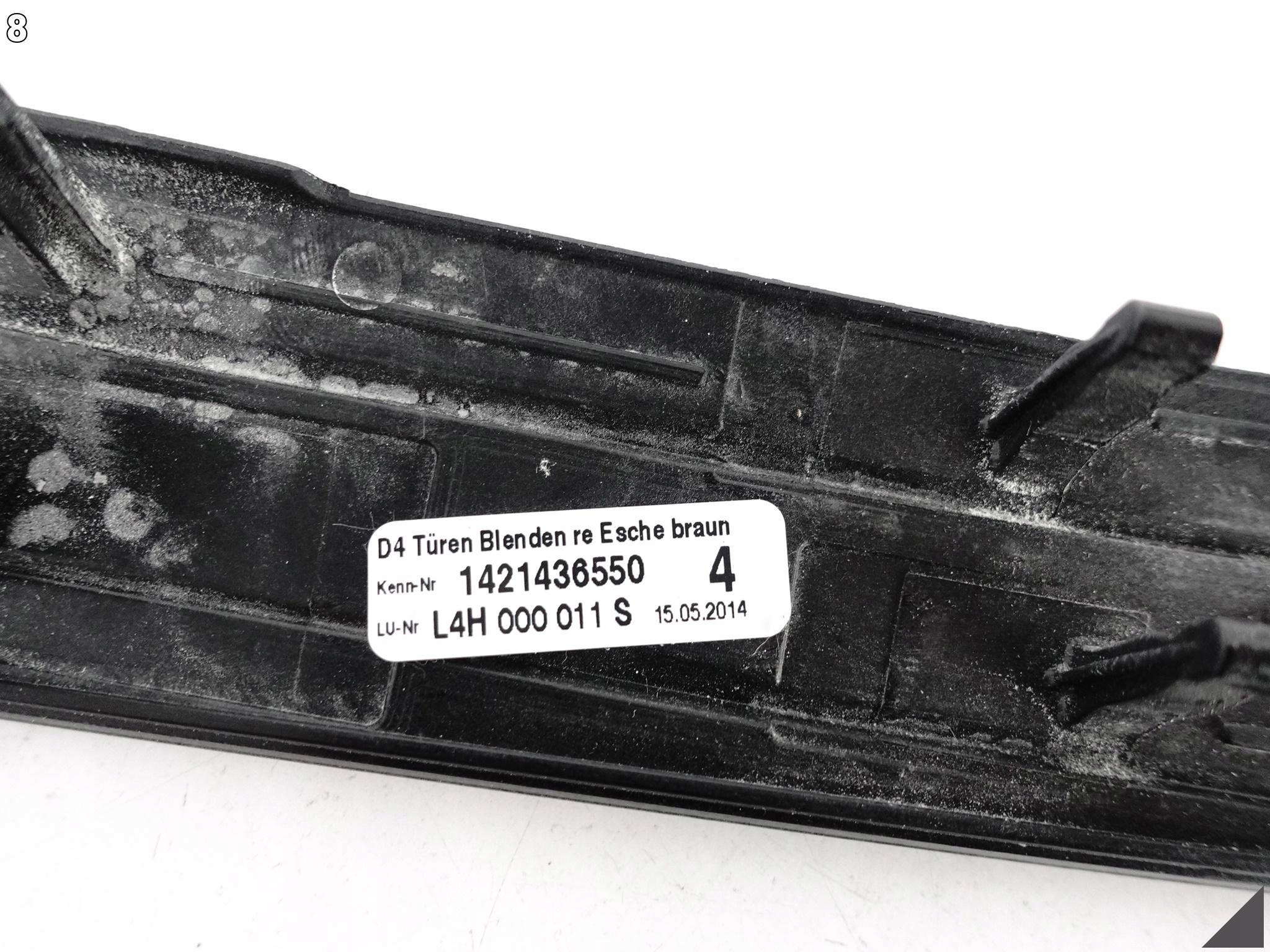 AUDI A8 S8 4H0 D4 09-17 LIFT LISTWA OZDOBNA DEKOR DRZWI PRAWYCH PRZÓD GH2 AUDI A8 S8 4H0 D4 09-17 LIFT LISTWA OZDOBNA DEKOR DRZWI PRAWYCH PRZÓD GH2 - obrazek 9