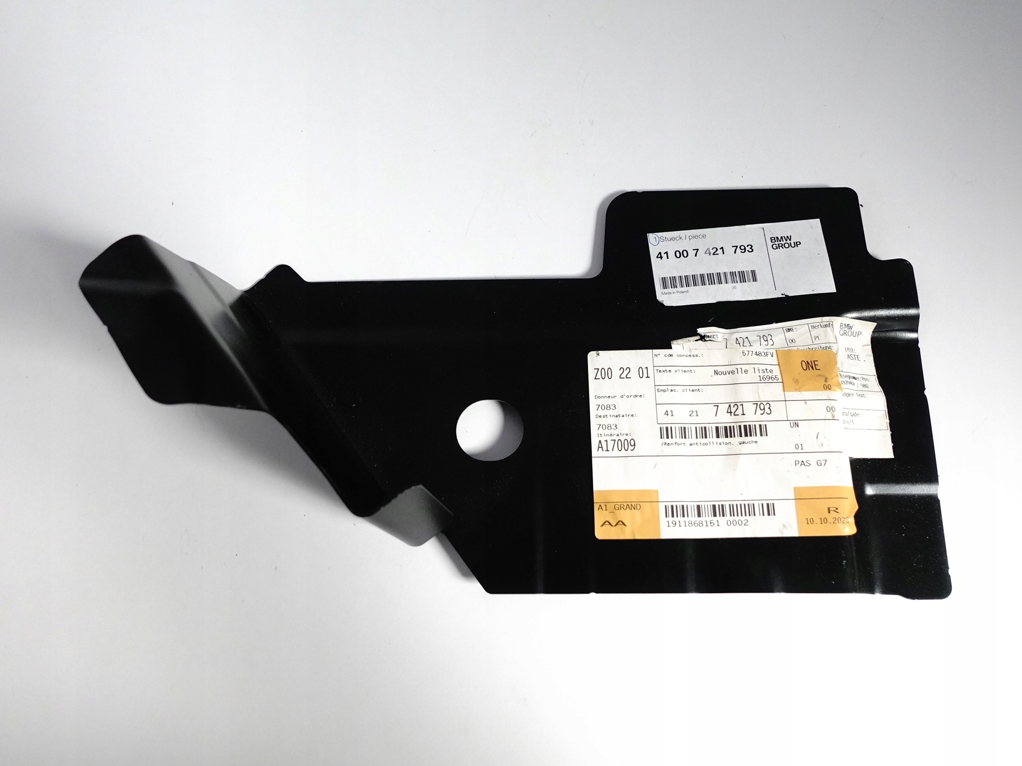 BMW G11 G12 LCI WSPORNIK WZMOCNIENIE BLACHA LEWY PRZÓD BMW G11 G12 LCI WSPORNIK WZMOCNIENIE BLACHA LEWY PRZÓD