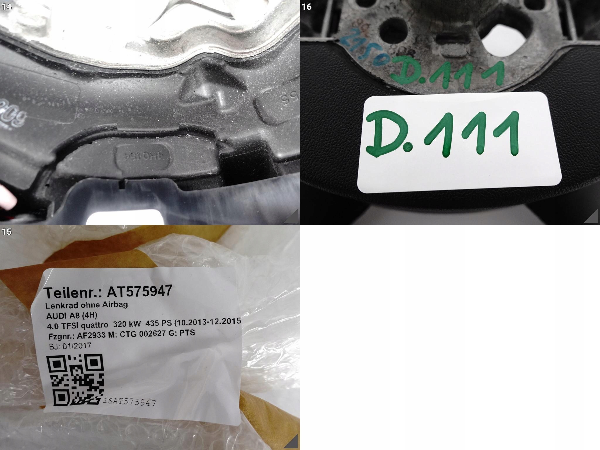 AUDI A8 S8 4H0 D4 LIFT 13-17 KIEROWNICA WIELOFUNKCYJNA ŁOPATKI DREWNO SKÓRA AUDI A8 S8 4H0 D4 LIFT 13-17 KIEROWNICA WIELOFUNKCYJNA ŁOPATKI DREWNO SKÓRA - obrazek 12