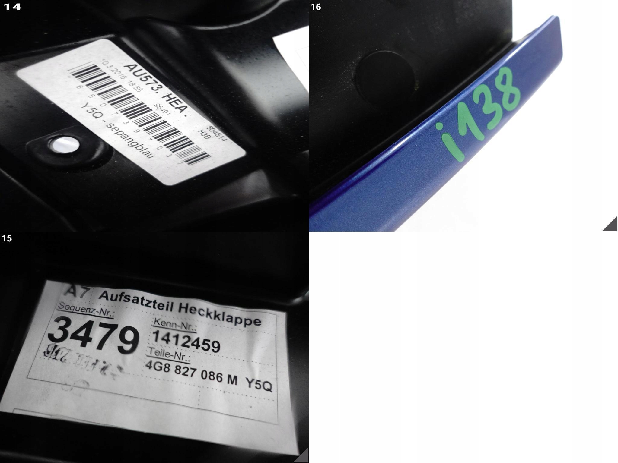 AUDI RS7 S7 A7 4G8 C7 10-18 LIFT BLENDA DOKŁADKA KLAPY TYŁ KOLOR S9R AUDI RS7 S7 A7 4G8 C7 10-18 LIFT BLENDA DOKŁADKA KLAPY TYŁ KOLOR S9R - obrazek 12