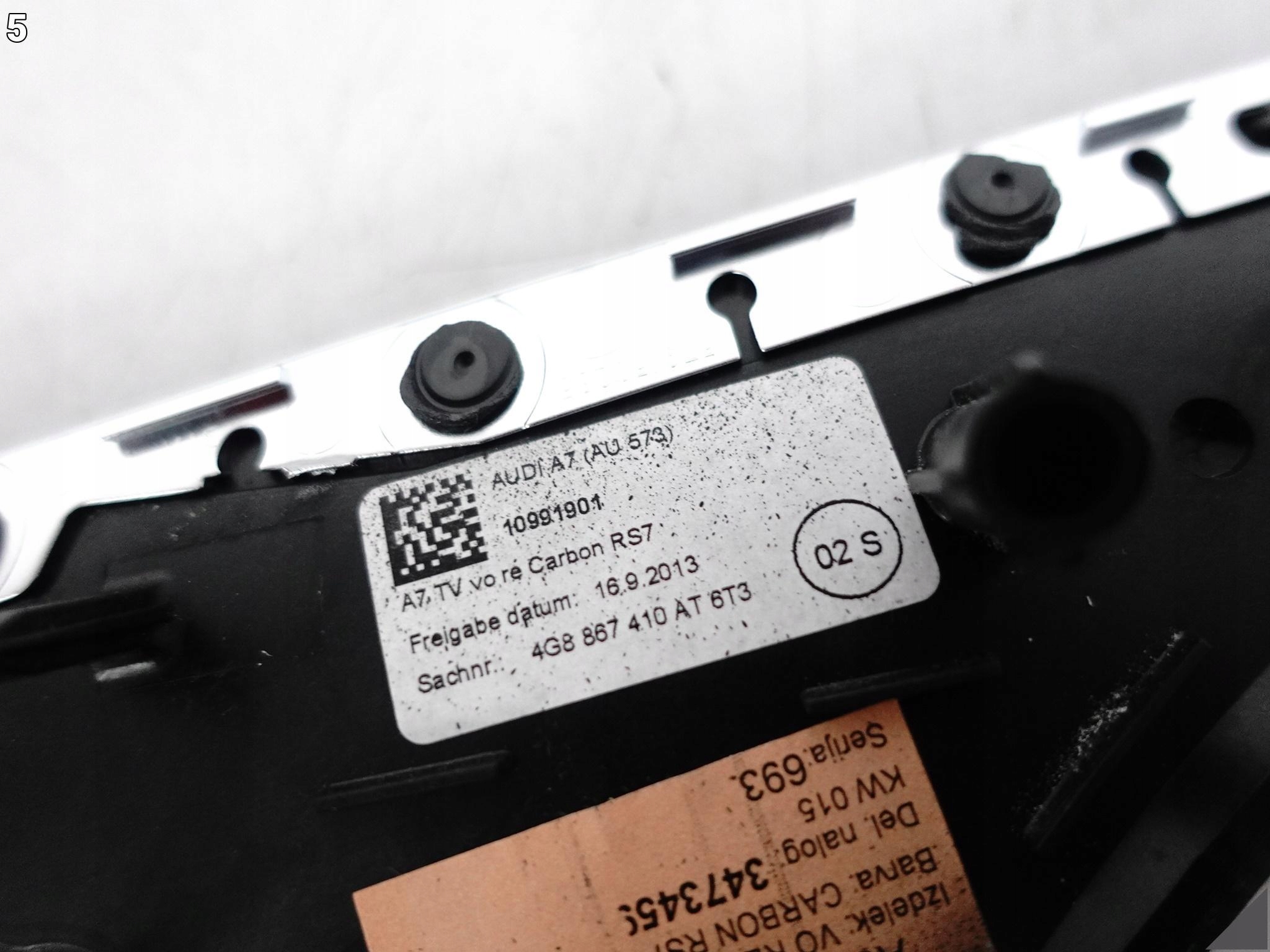 AUDI RS7 S7 A7 4G8 C7 10-18 OSŁONA DEKOR DRZWI PRAWA PRZÓD CARBON CHROM 6T3 AUDI RS7 S7 A7 4G8 C7 10-18 OSŁONA DEKOR DRZWI PRAWA PRZÓD CARBON CHROM 6T3 - obrazek 6