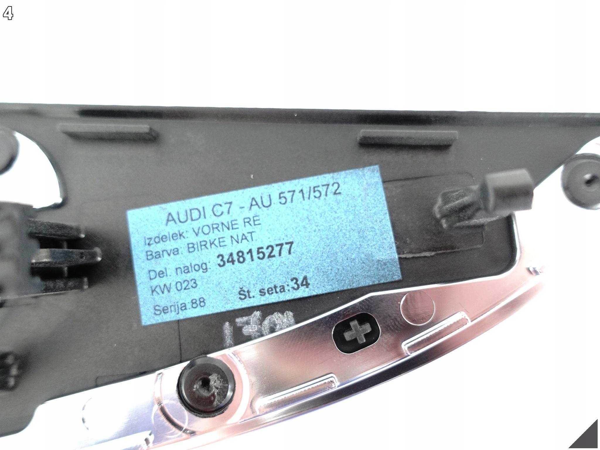 AUDI A6 S6 4G0 C7 LIFT 10-18 DEKOR DRZWI PRAWYCH PRZÓD CHROM DREWNO ND8 AUDI A6 S6 4G0 C7 LIFT 10-18 DEKOR DRZWI PRAWYCH PRZÓD CHROM DREWNO ND8 - obrazek 5