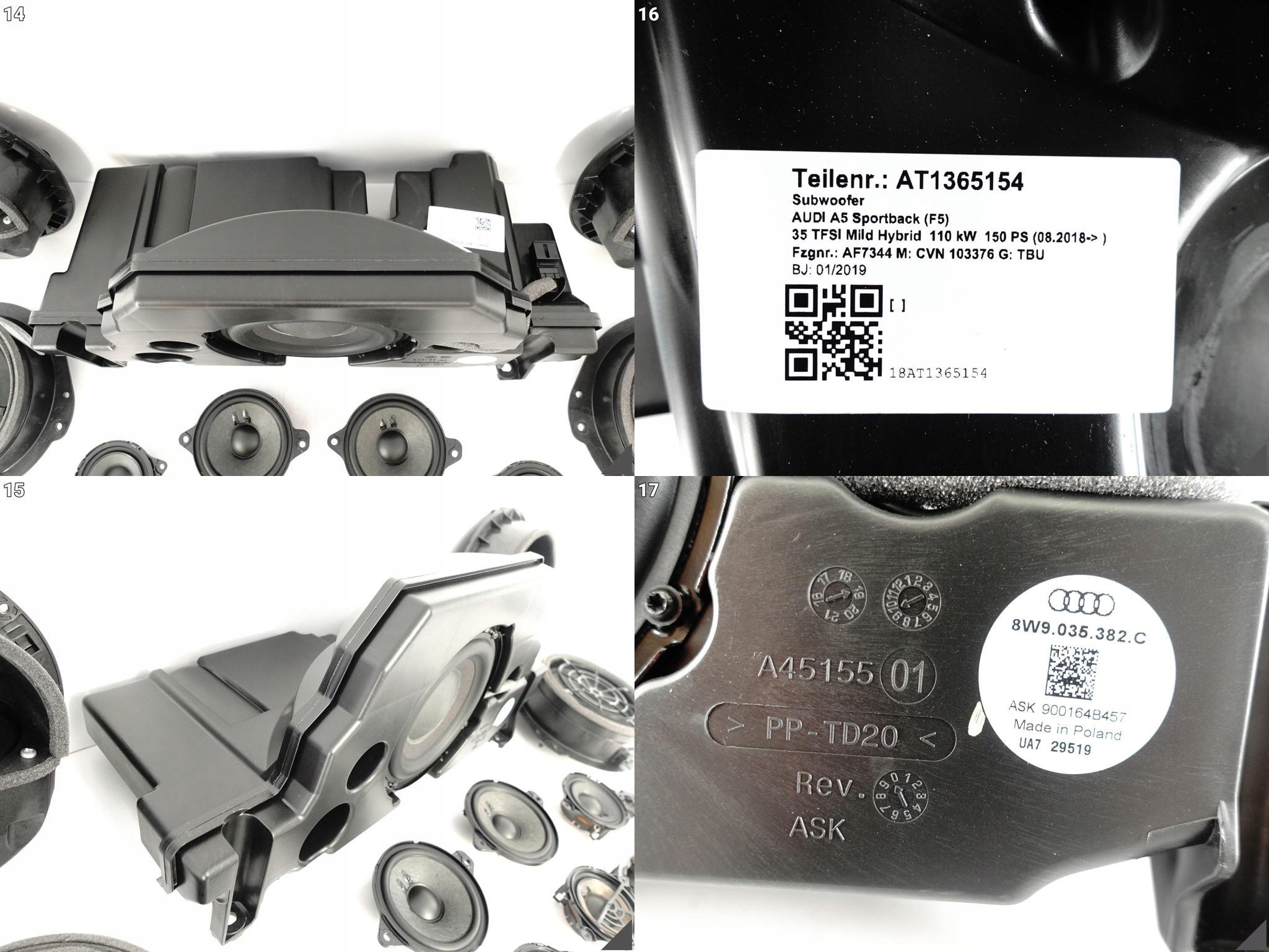 AUDI A5 8W6 8W9 F5 B9 SPORTBACK 16- ZESTAW GŁOSNIKÓW BANG & OLUFSEN AUDI A5 8W6 8W9 F5 B9 SPORTBACK 16- ZESTAW GŁOSNIKÓW BANG & OLUFSEN - obrazek 9
