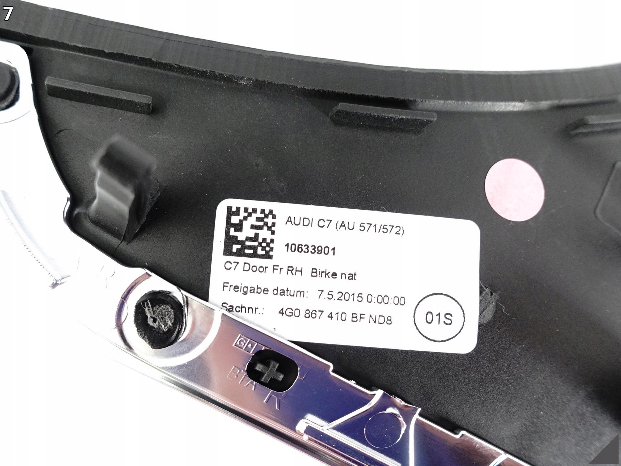 AUDI A6 S6 4G0 C7 LIFT 10-18 DEKOR DRZWI PRAWYCH PRZÓD CHROM DREWNO ND8 AUDI A6 S6 4G0 C7 LIFT 10-18 DEKOR DRZWI PRAWYCH PRZÓD CHROM DREWNO ND8 - obrazek 8