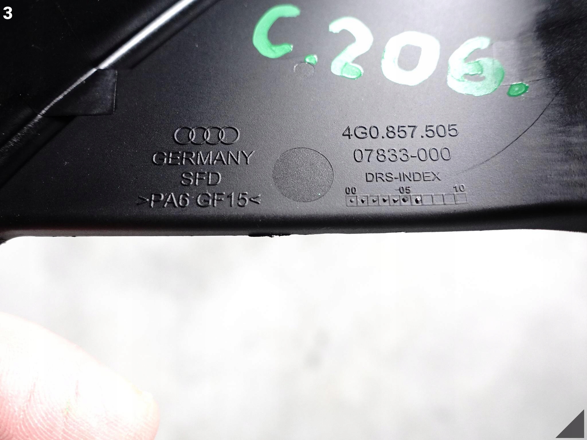AUDI A6 S6 4G0 C7 LIFT 10-18 OSŁONA ZAŚLEPKA LUSTERKA LEWA PRZÓD 4PK AUDI A6 S6 4G0 C7 LIFT 10-18 OSŁONA ZAŚLEPKA LUSTERKA LEWA PRZÓD 4PK - obrazek 4