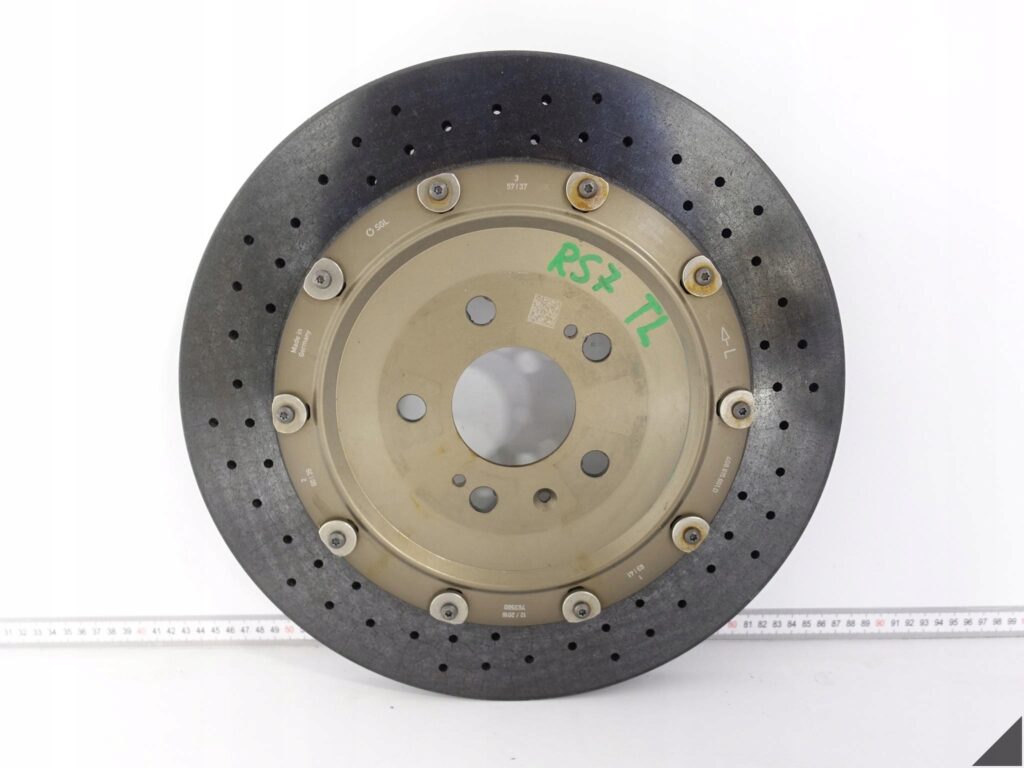 AUDI RS7 4G8 C7 15-18 TARCZA CERAMICZNA LEWA TYŁ 370×30 DEMONTAŻ 340 KM AUDI RS7 4G8 C7 15-18 TARCZA CERAMICZNA LEWA TYŁ 370x30 DEMONTAŻ 340 KM
