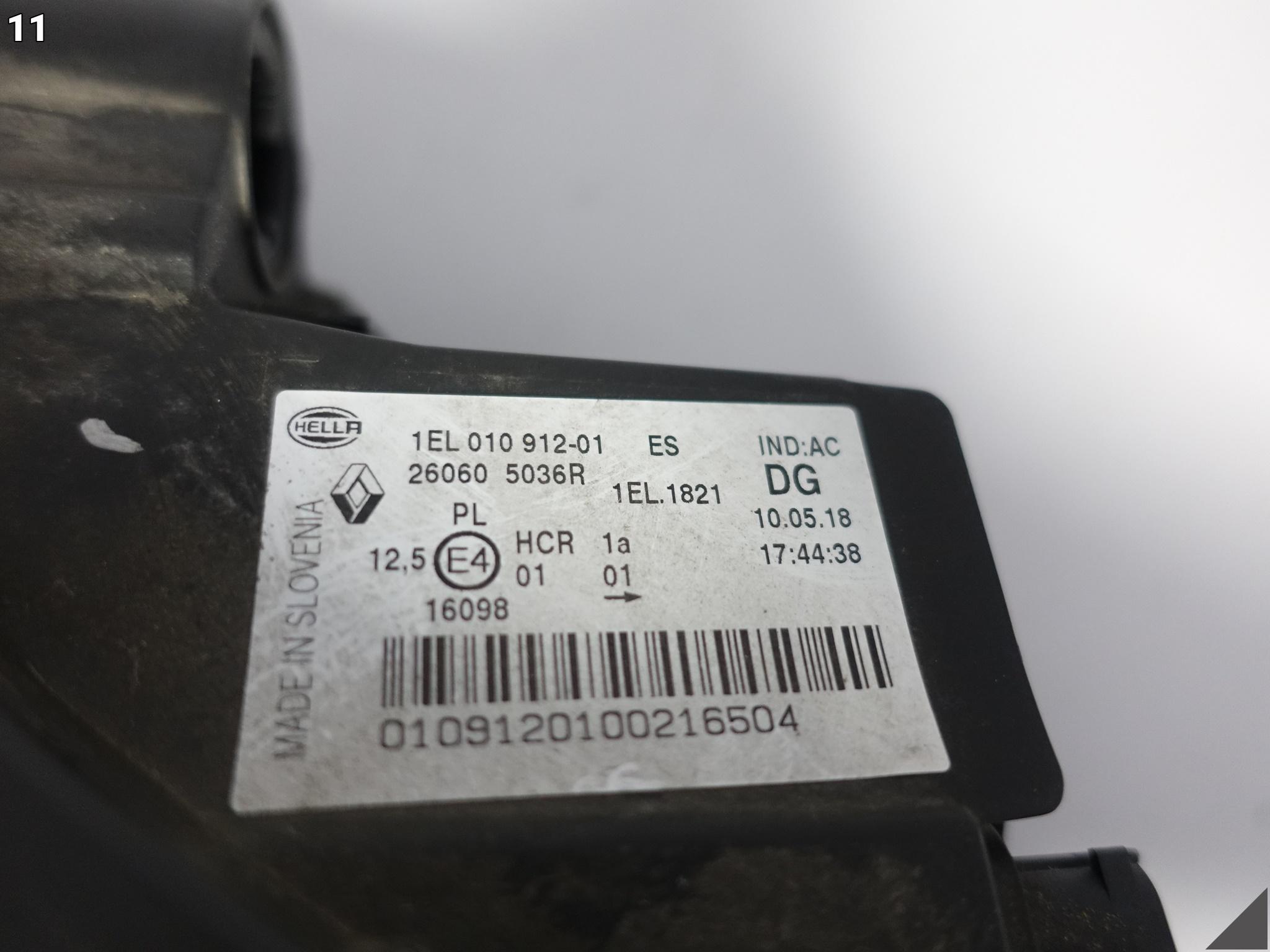 RENAULT ZOE 12-19 LAMPA ZWYKŁA HALOGEN LEWA PRZÓD EUROPA (USZKODZONA) RENAULT ZOE 12-19 LAMPA ZWYKŁA HALOGEN LEWA PRZÓD EUROPA (USZKODZONA) - obrazek 12
