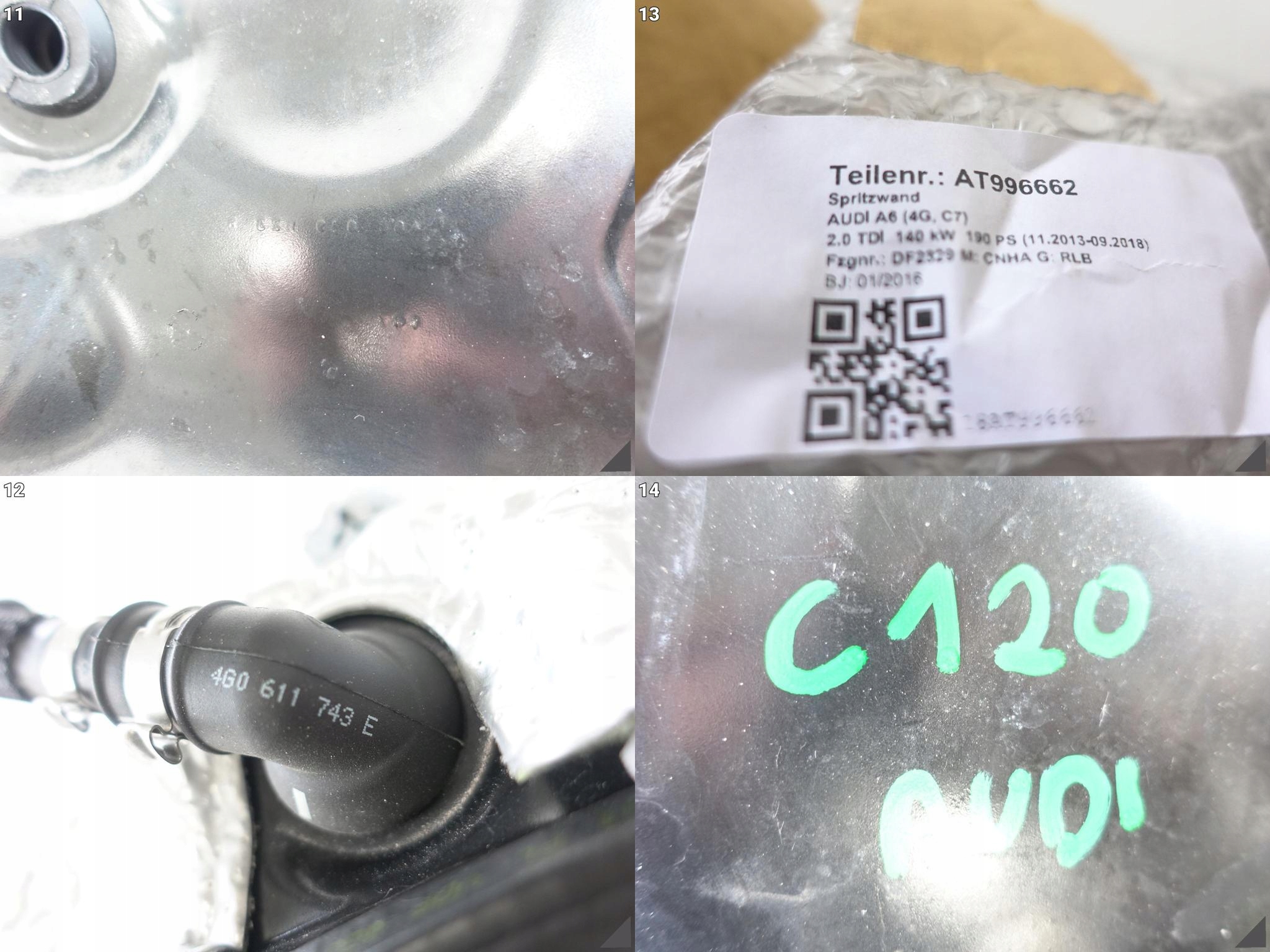 AUDI A6 4G0 A7 4G8 C7 LIFT 10-18 OSŁONA ŚCIANY GRODZIOWEJ USZCZELKA WĄŻ AUDI A6 4G0 A7 4G8 C7 LIFT 10-18 OSŁONA ŚCIANY GRODZIOWEJ USZCZELKA WĄŻ - obrazek 12