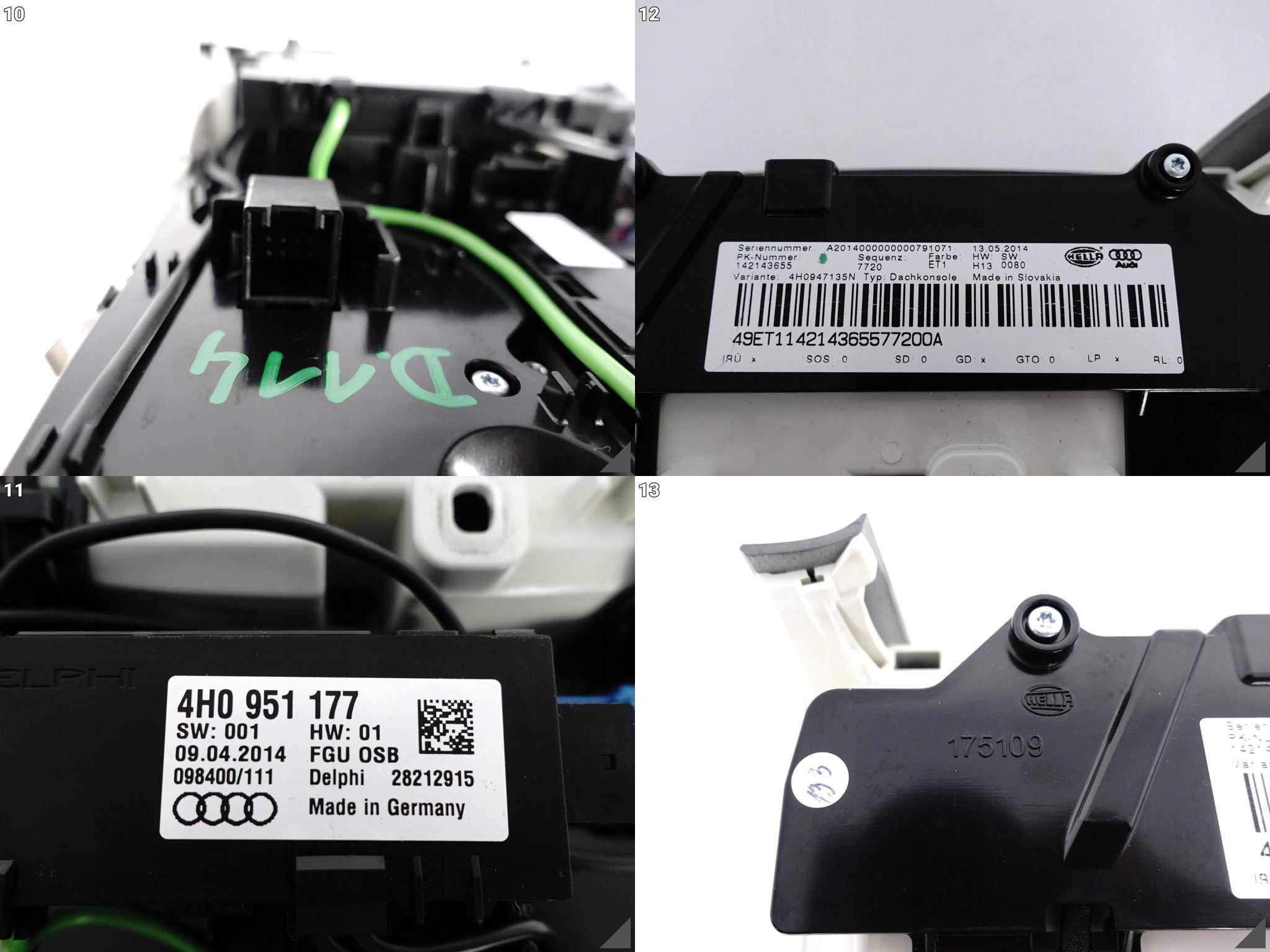 AUDI A8 4H0 D4 LIFT 09-17 PRZEDNI PANEL PODSUFITKI LAMPKA LED SCHOWEK ET1 AUDI A8 4H0 D4 LIFT 09-17 PRZEDNI PANEL PODSUFITKI LAMPKA LED SCHOWEK ET1 - obrazek 11