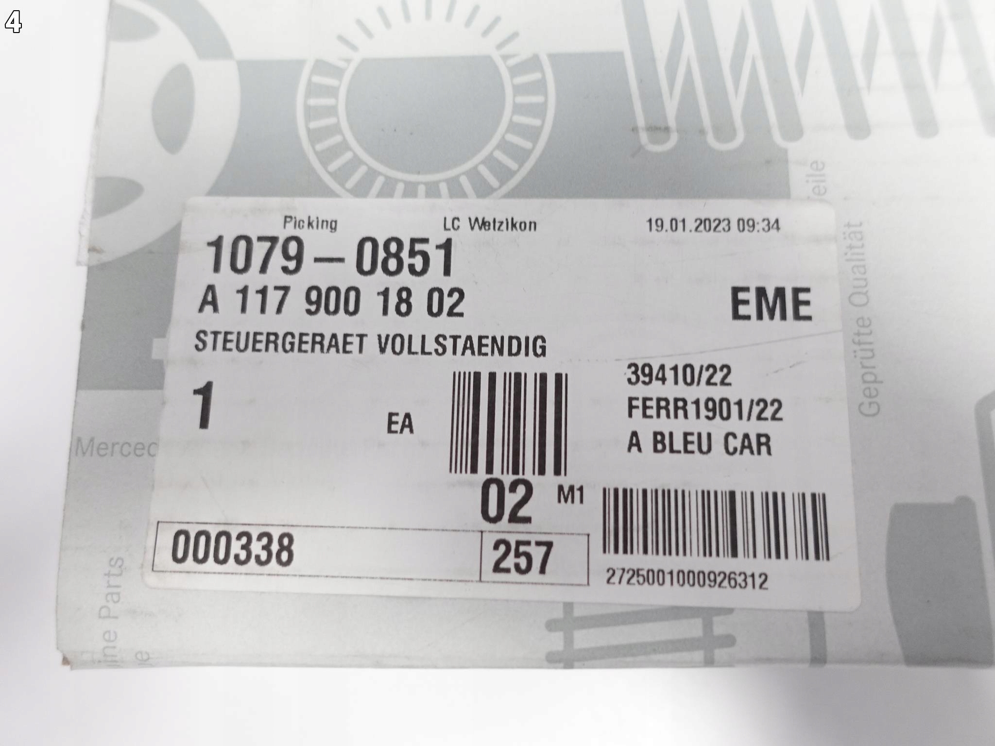 CLA C117 A W176 X156 MODUŁ SENSOR PODUSZEK AIRBAG CLA C117 A W176 X156 MODUŁ SENSOR PODUSZEK AIRBAG - obrazek 5