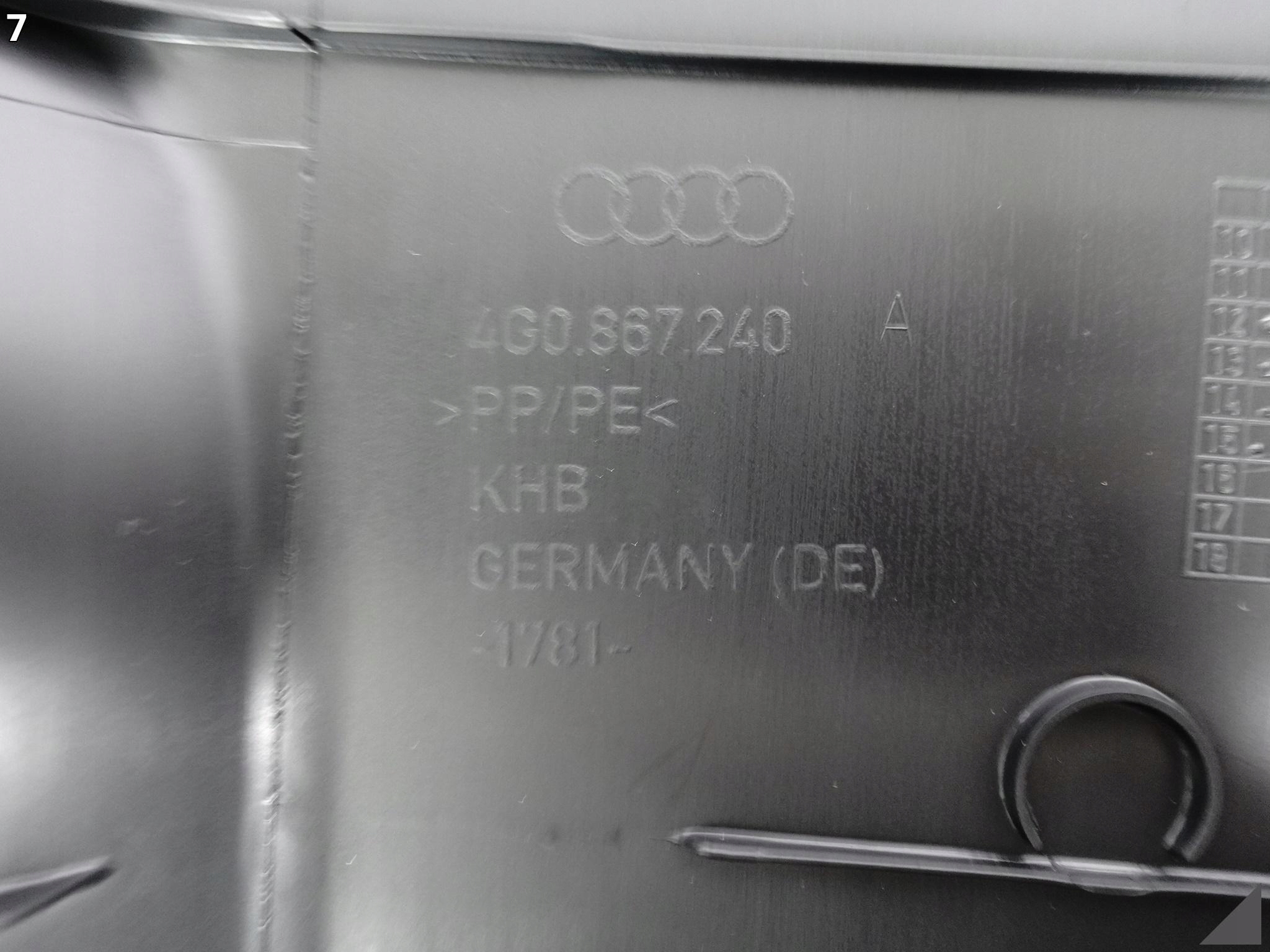 AUDI A6 S6 C7 4G0 10-18 LIFT LISTWA OSŁONA SŁUPKA B PRAWA PRZÓD KOLOR 4PK AUDI A6 S6 C7 4G0 10-18 LIFT LISTWA OSŁONA SŁUPKA B PRAWA PRZÓD KOLOR 4PK - obrazek 8