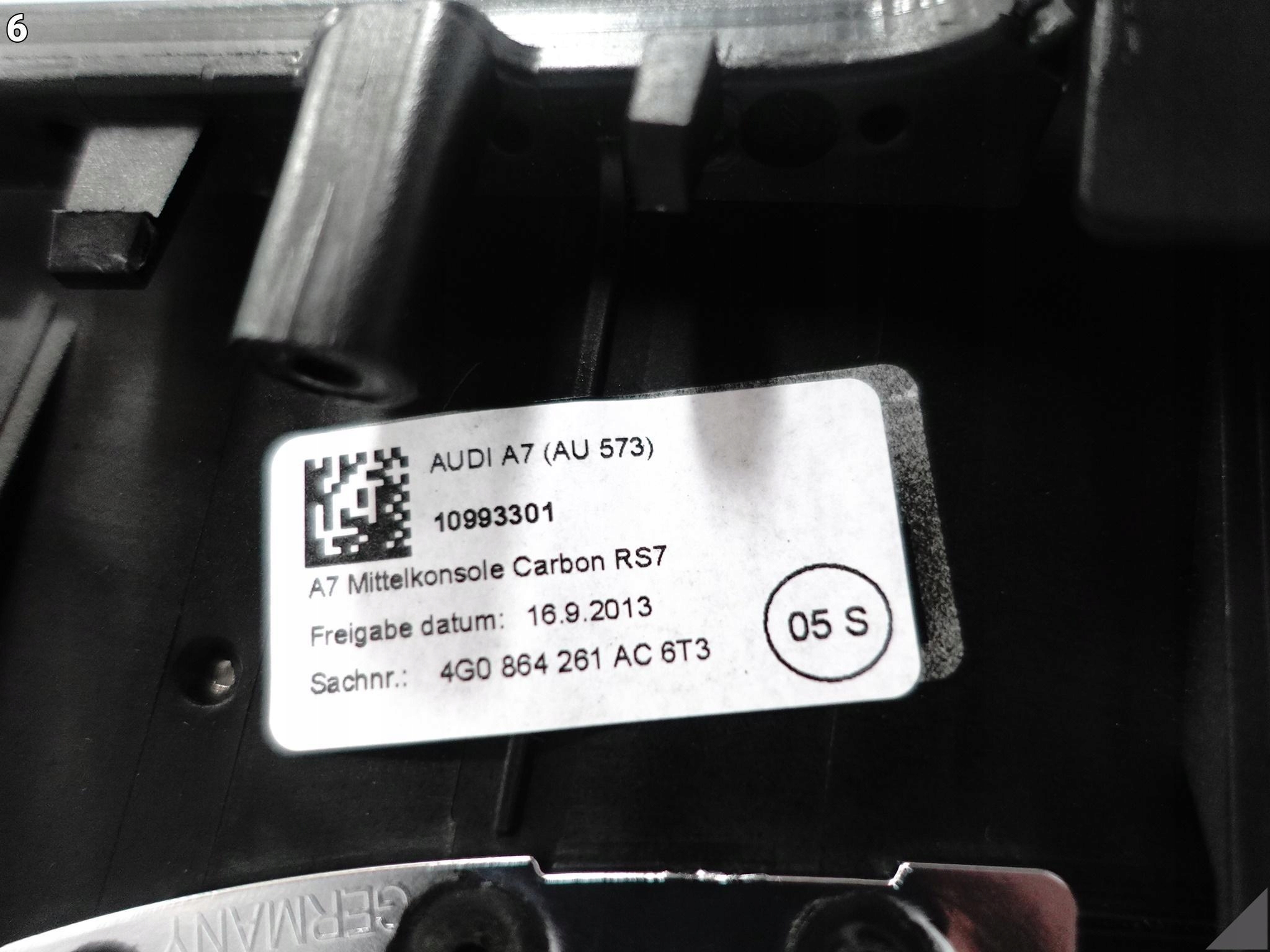 AUDI RS7 4G8 RS6 4G0 C7 10-18 LISTWA RAMKA DEKOR TUNEL ŚRODKOWY CARBON 6T3 AUDI RS7 4G8 RS6 4G0 C7 10-18 LISTWA RAMKA DEKOR TUNEL ŚRODKOWY CARBON 6T3 - obrazek 7