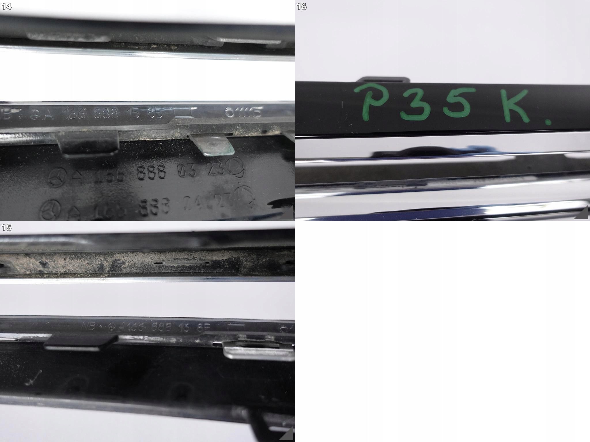 MERCEDES GLE SUV W166 15-19 GRILL ATRAPA CHROM LISTWA MERCEDES GLE SUV W166 15-19 GRILL ATRAPA CHROM LISTWA - obrazek 12