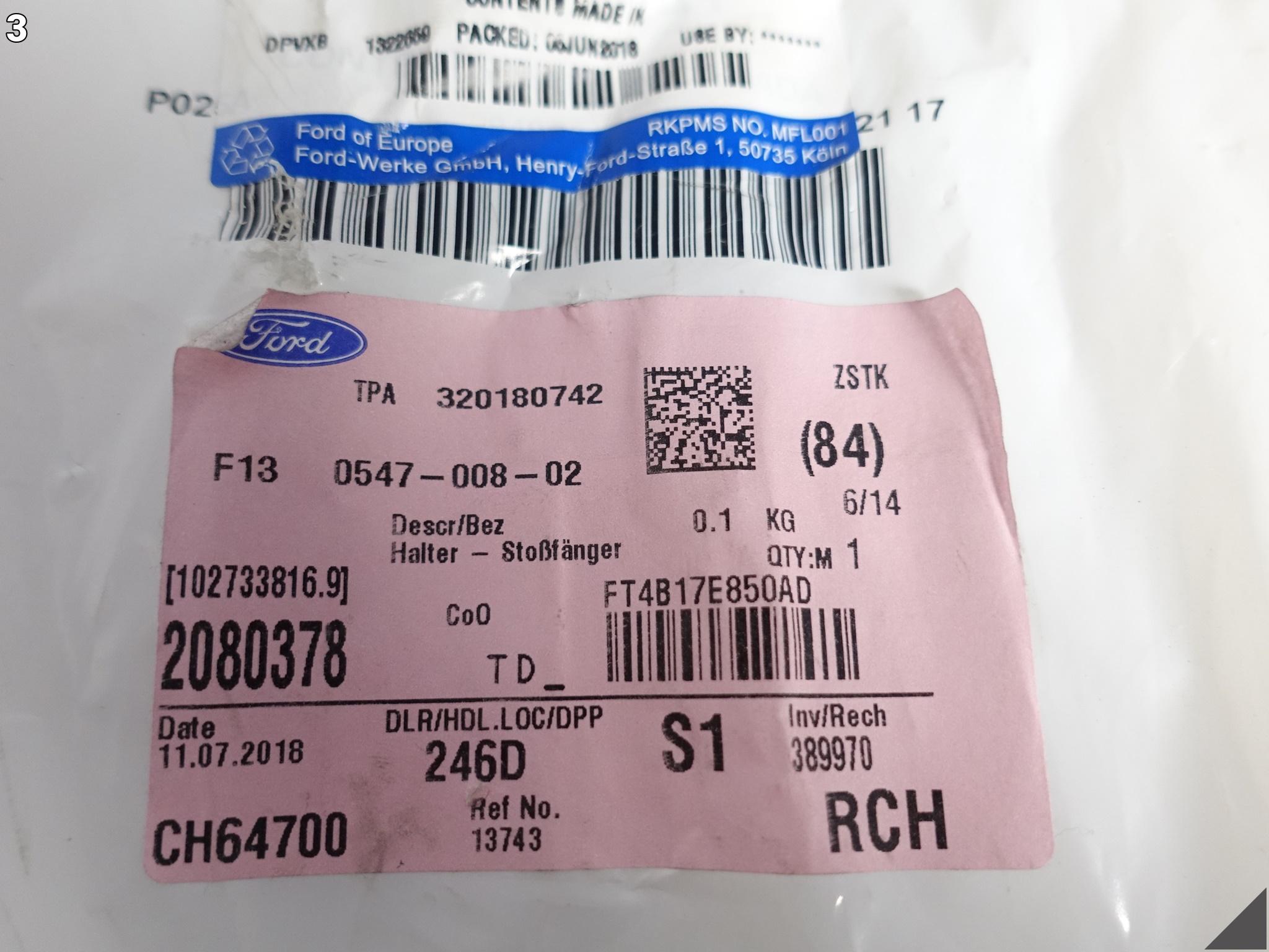 FORD EDGE II 2 14- ŚLIZG MOCOWANIE W ZDERZAK PRAWY TYŁ ORYGINALNY FORD EDGE II 2 14- ŚLIZG MOCOWANIE W ZDERZAK PRAWY TYŁ ORYGINALNY - obrazek 4
