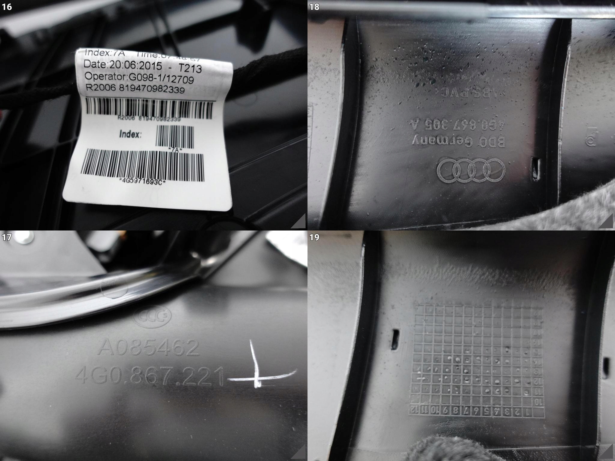 AUDI A6 S6 4G0 C7 14-18 LIFT TAPICERKA BOCZEK DRZWI LEWA TYŁ AUDI A6 S6 4G0 C7 14-18 LIFT TAPICERKA BOCZEK DRZWI LEWA TYŁ - obrazek 11