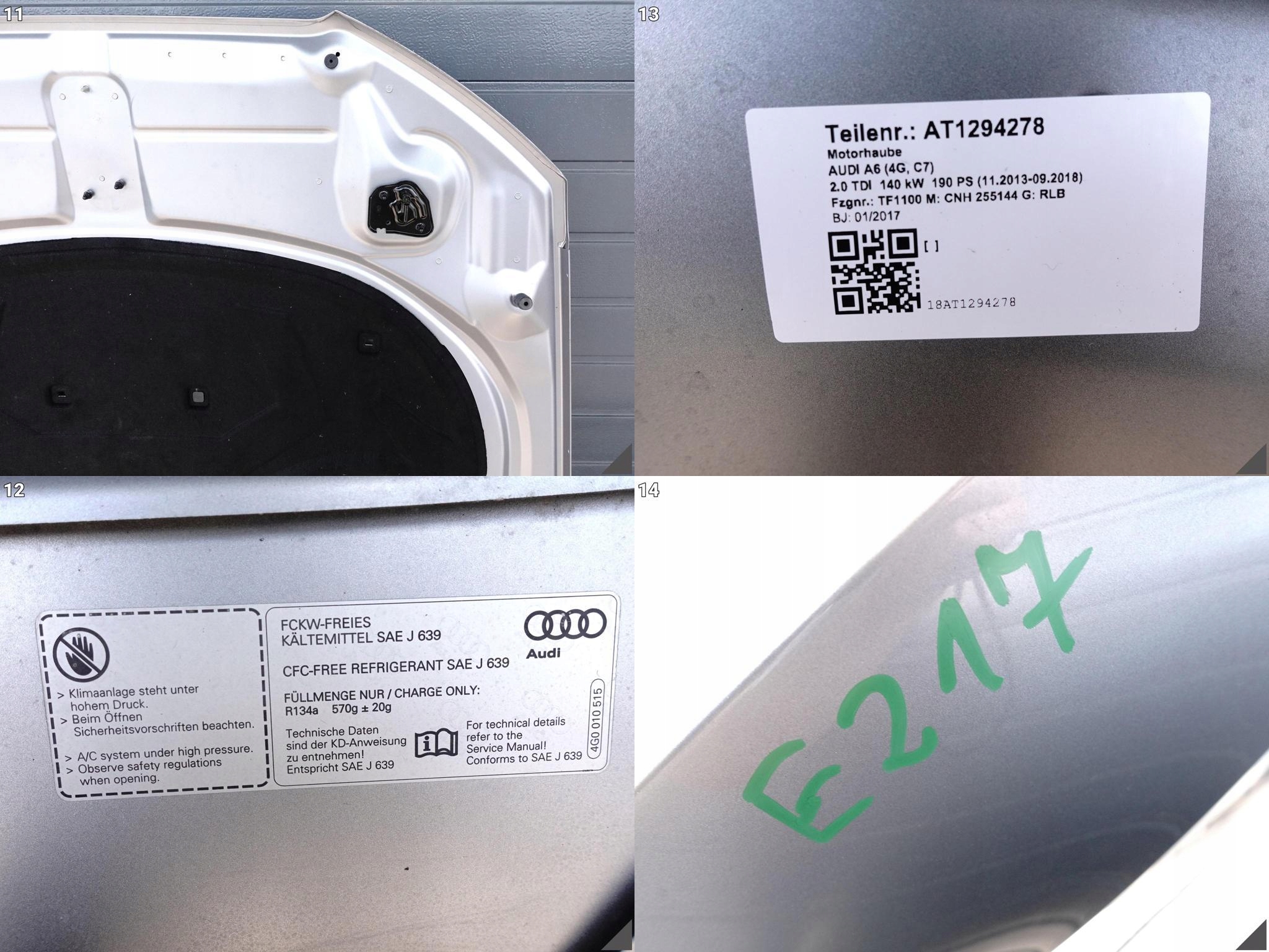 AUDI A6 S6 RS6 4G0 C7 10-18 LIFT MASKA POKRYWA SILNIKA LAKIER X7P AUDI A6 S6 RS6 4G0 C7 10-18 LIFT MASKA POKRYWA SILNIKA LAKIER X7P - obrazek 12