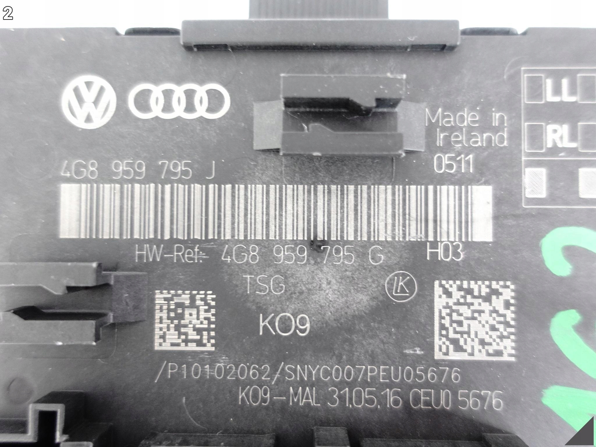 AUDI A6 S6 4G0 A7 S7 4G8 C7 LIFT 10-18 MODUŁ DRZWI TYŁ R = L AUDI A6 S6 4G0 A7 S7 4G8 C7 LIFT 10-18 MODUŁ DRZWI TYŁ R = L - obrazek 3