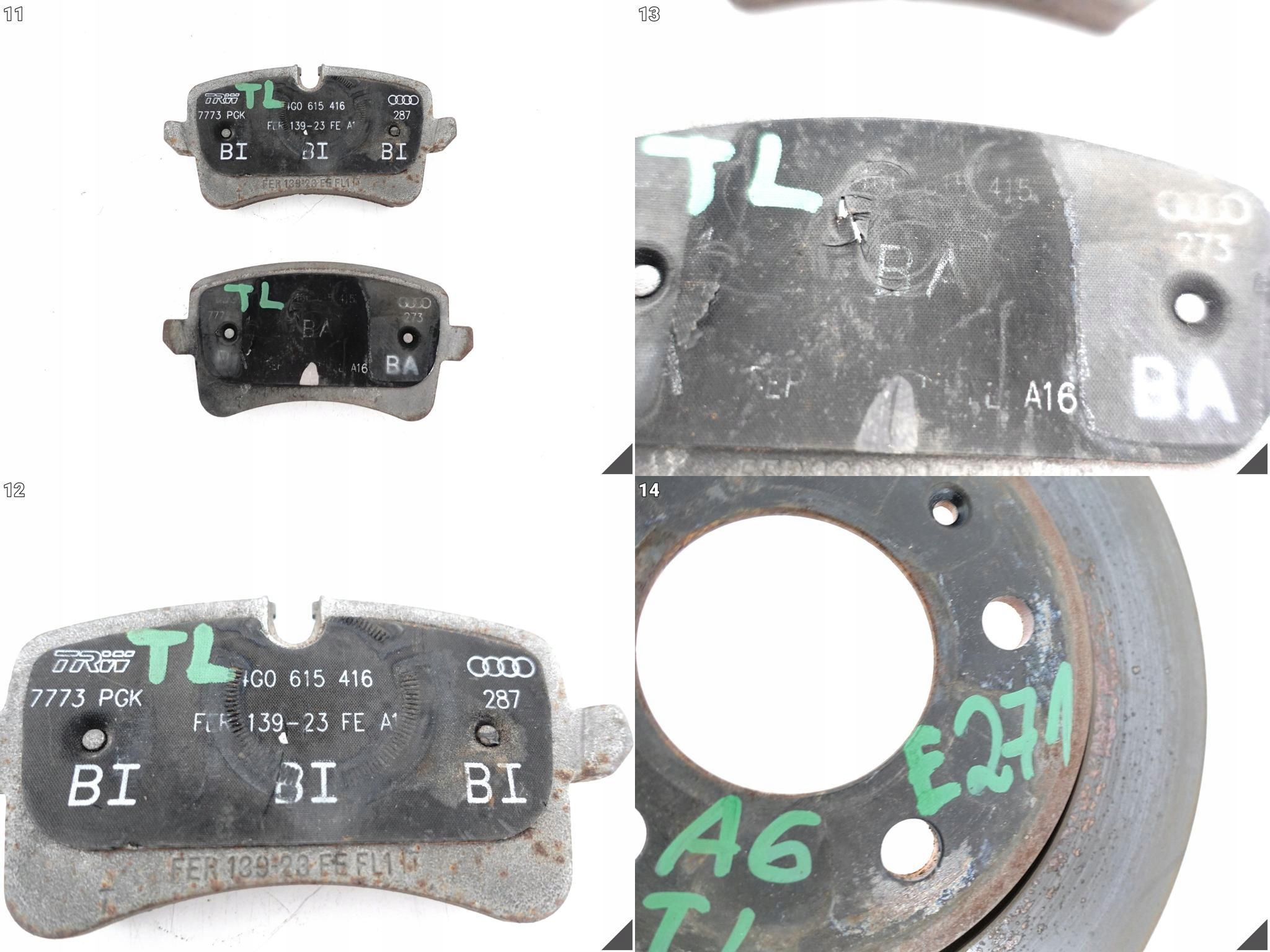 AUDI A6 S6 4G0 C7 A4 8K0 A5 8T0 B8 TARCZE HAMULCOWE + KLOCKI TYŁ 36 KM AUDI A6 S6 4G0 C7 A4 8K0 A5 8T0 B8 TARCZE HAMULCOWE + KLOCKI TYŁ 36 KM - obrazek 12