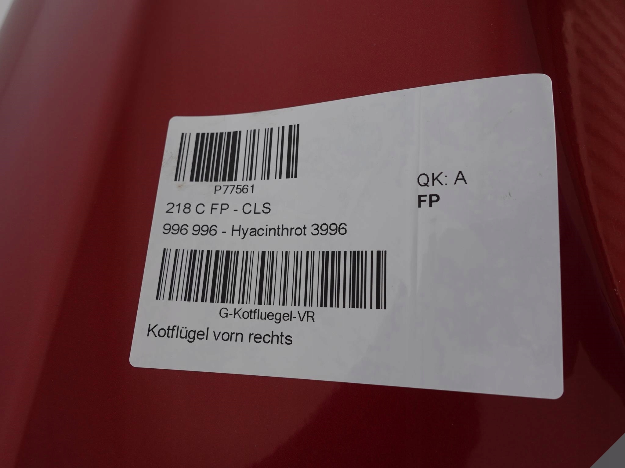MERCEDES CLS C218 X218 10-18 BŁOTNIK PRAWY *3996* MERCEDES CLS C218 X218 10-18 BŁOTNIK PRAWY *3996* - obrazek 7