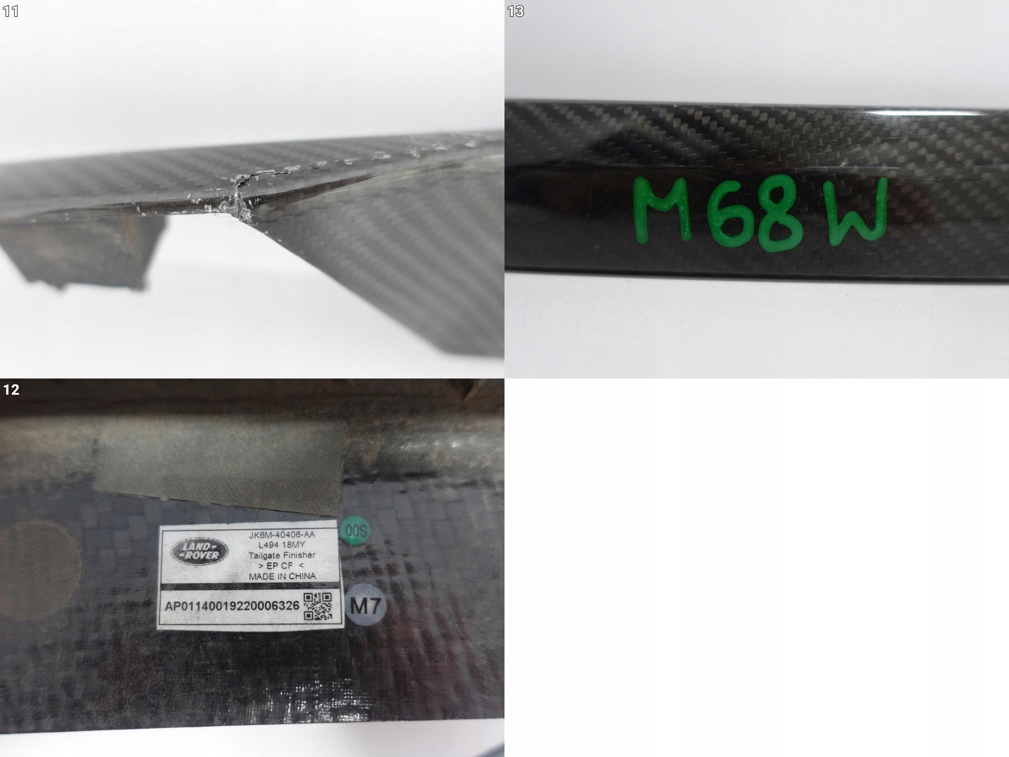 RANGE ROVER SPORT II LIFT L494 SVR 18-22 LISTWA KLAPY BLENDA CARBON TYŁ RANGE ROVER SPORT II LIFT L494 SVR 18-22 LISTWA KLAPY BLENDA CARBON TYŁ - obrazek 12
