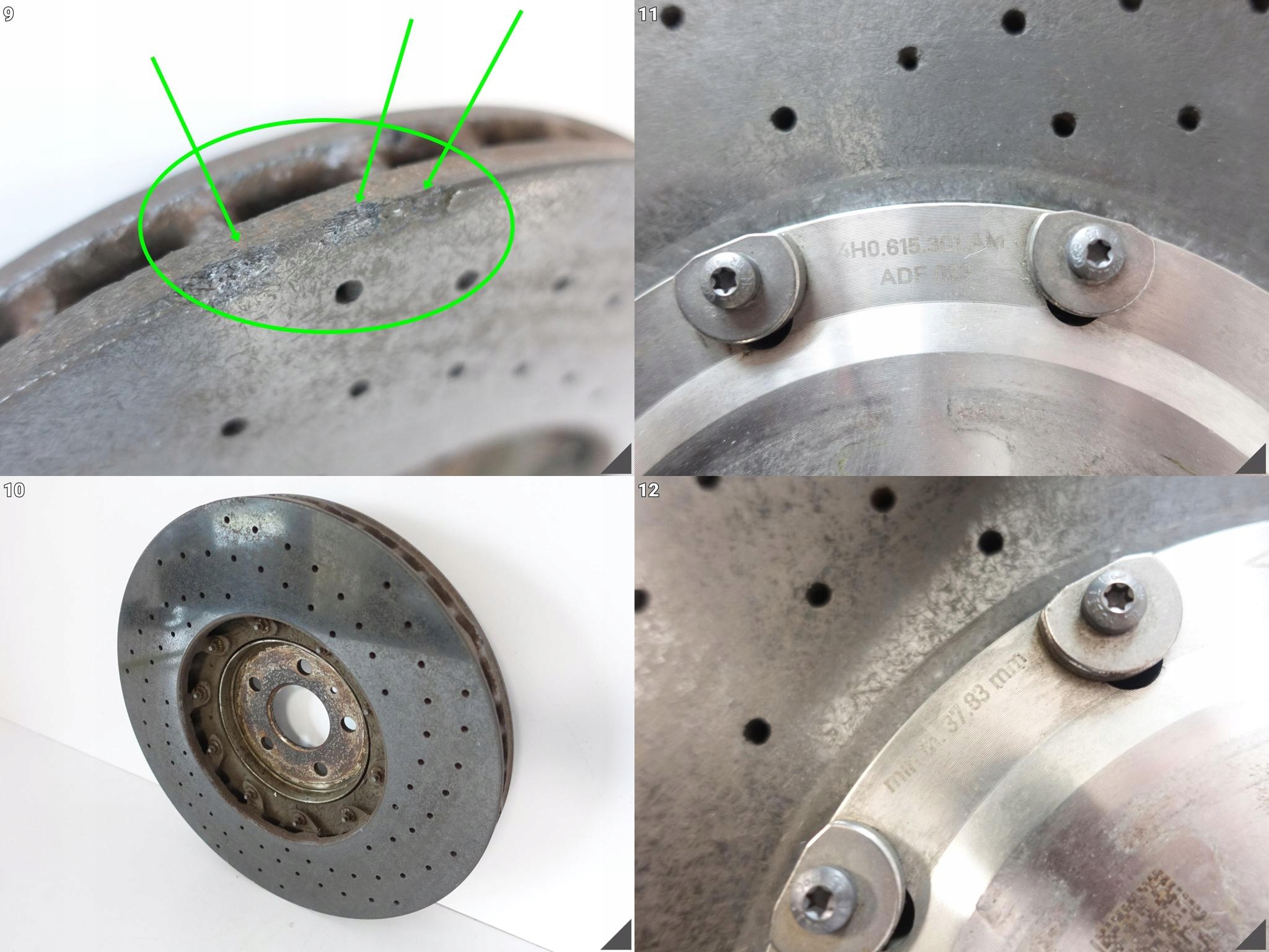 AUDI A8 S8 W12 4H0 A6 S6 4G0 A7 S7 4G8 TARCZA CERAMICZNA LEWA PRZÓD 400X38 AUDI A8 S8 W12 4H0 A6 S6 4G0 A7 S7 4G8 TARCZA CERAMICZNA LEWA PRZÓD 400X38 - obrazek 10