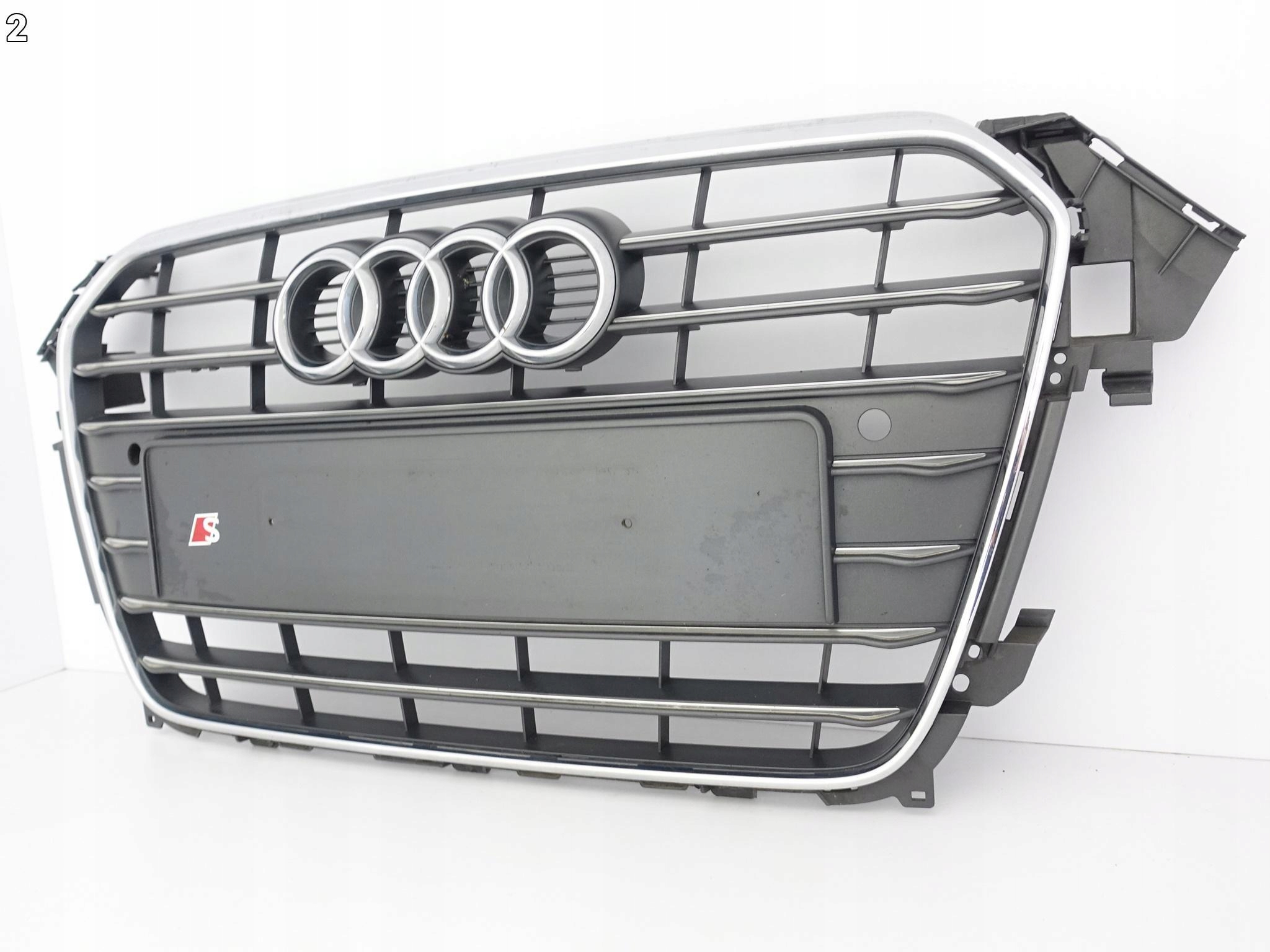AUDI A4 8K0 B8 LIFT S-LINE 11-14 GRILL CHROM ATRAPA KRATKA W ZDERZAK *PDC* AUDI A4 8K0 B8 LIFT S-LINE 11-14 GRILL CHROM ATRAPA KRATKA W ZDERZAK *PDC* - obrazek 3