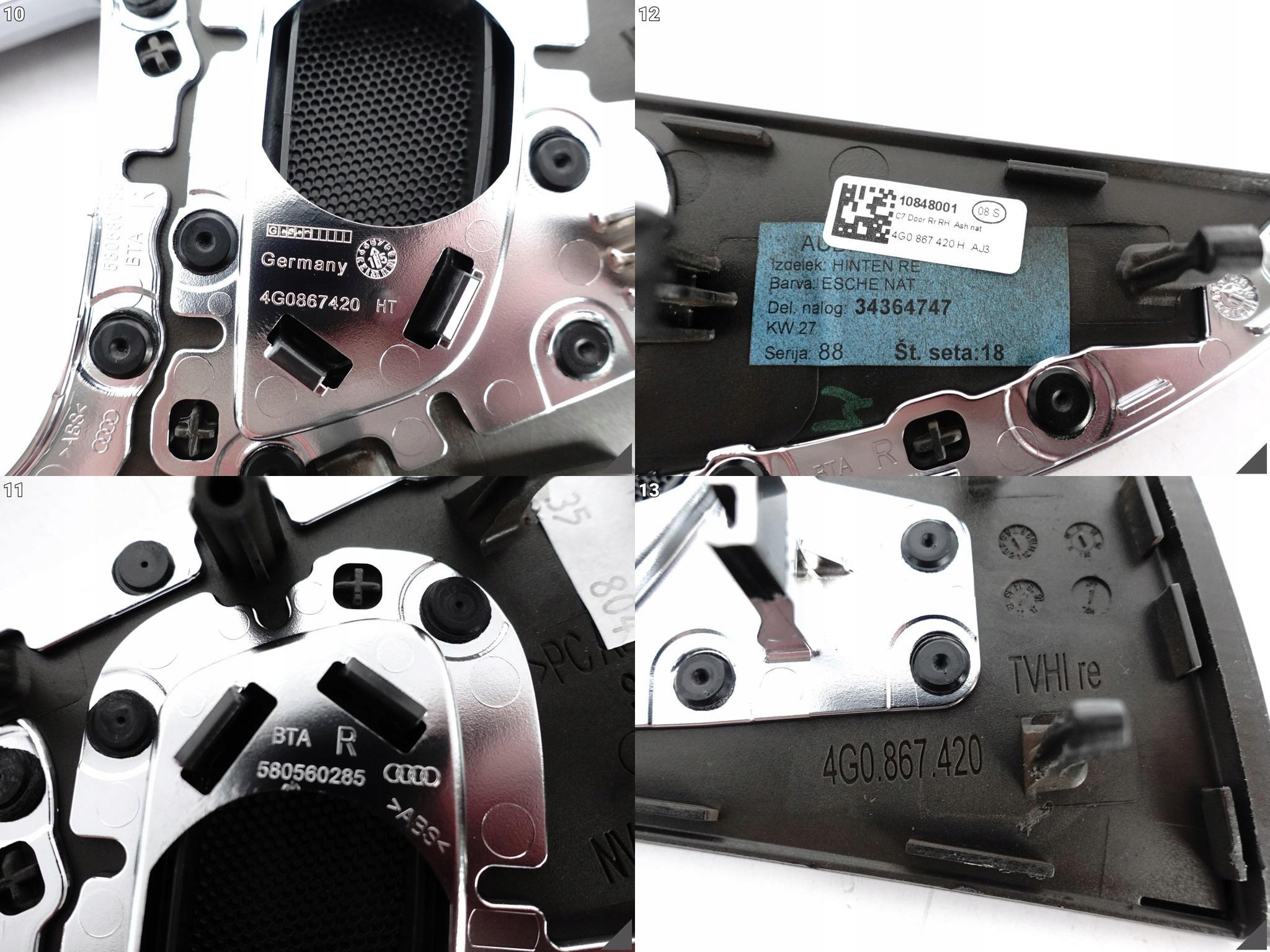 AUDI A6 S6 4G0 C7 LIFT 10-18 OSŁONA DEKOR DRZWI PRAWA TYŁ CHROM DREWNO AJ3 AUDI A6 S6 4G0 C7 LIFT 10-18 OSŁONA DEKOR DRZWI PRAWA TYŁ CHROM DREWNO AJ3 - obrazek 11