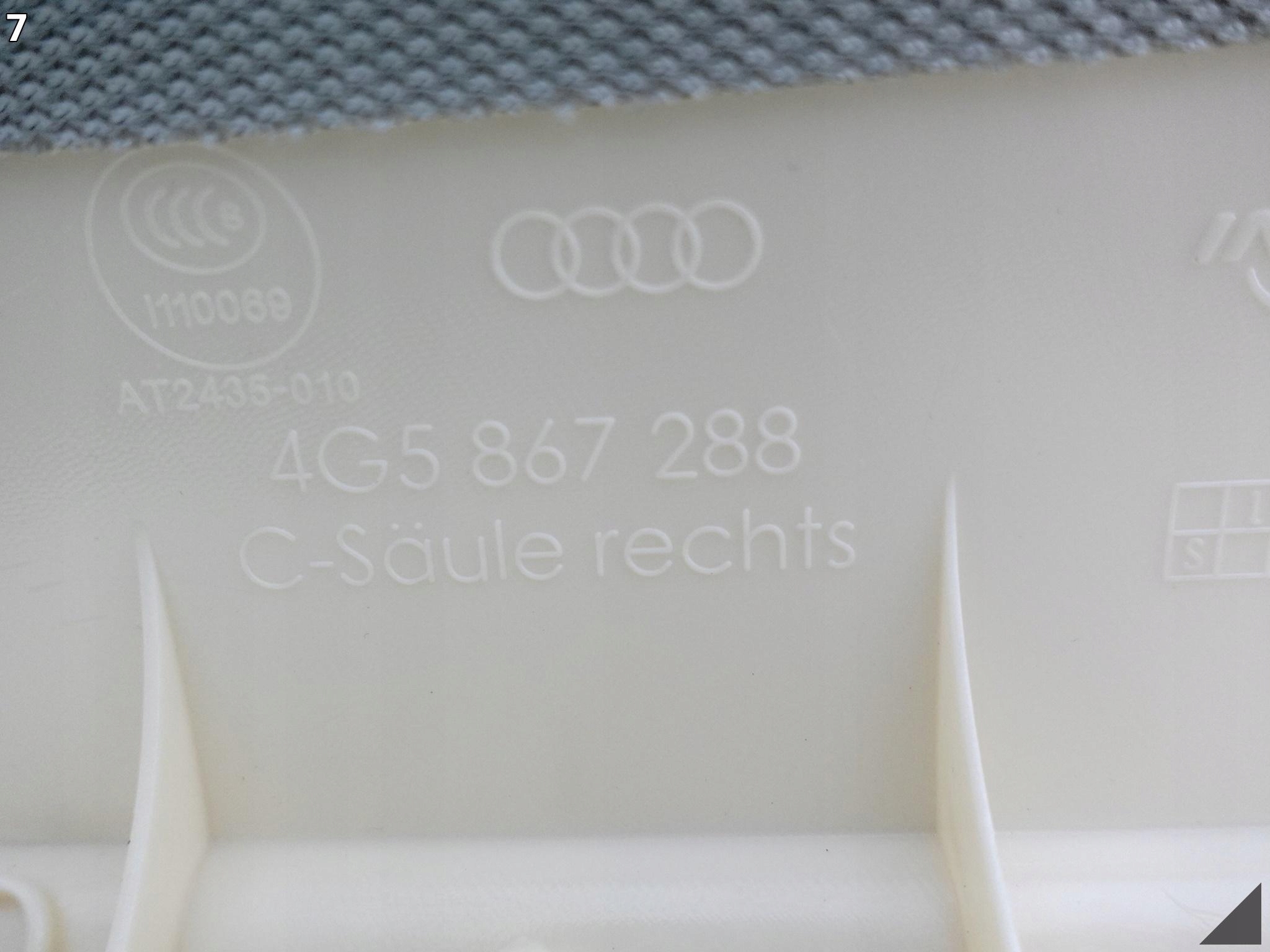 AUDI A6 S6 C7 4G5 10-18 LIFT LIMUZYNA POSZYCIE OSŁONA PRAWEGO SŁUPKA C IMS AUDI A6 S6 C7 4G5 10-18 LIFT LIMUZYNA POSZYCIE OSŁONA PRAWEGO SŁUPKA C IMS - obrazek 8