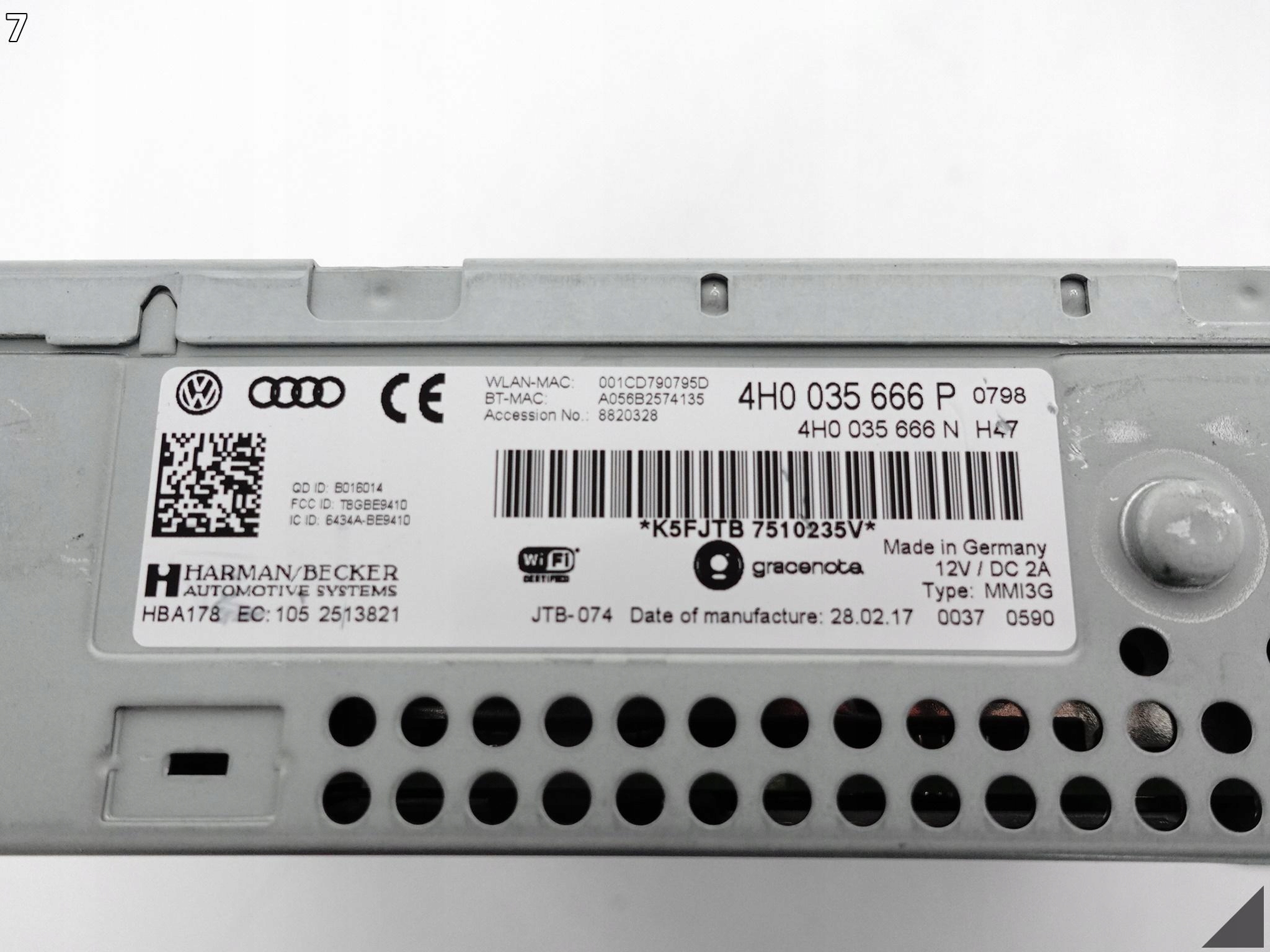 AUDI A8 S8 4H0 D4 LIFT 13-17 NAWIGACJA CZYTNIK SD MMI3G HARMAN 4H0035666P AUDI A8 S8 4H0 D4 LIFT 13-17 NAWIGACJA CZYTNIK SD MMI3G HARMAN 4H0035666P - obrazek 8