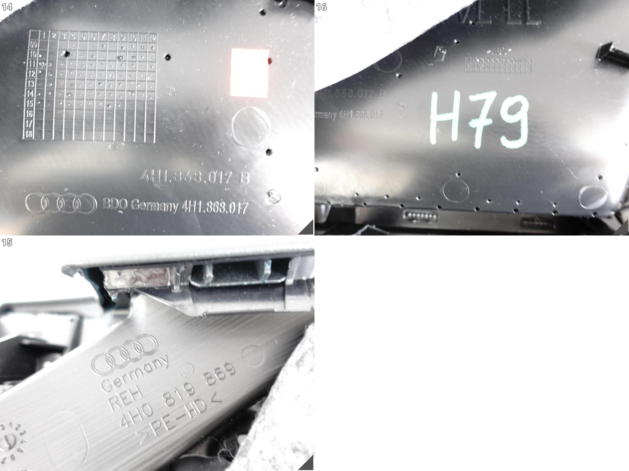 AUDI A8 4H0 4H1 D4 LIFT 13-17 BOCZEK TAPICERKA DRZWI LEWY PRZÓD ALCANTARA AUDI A8 4H0 4H1 D4 LIFT 13-17 BOCZEK TAPICERKA DRZWI LEWY PRZÓD ALCANTARA - obrazek 12
