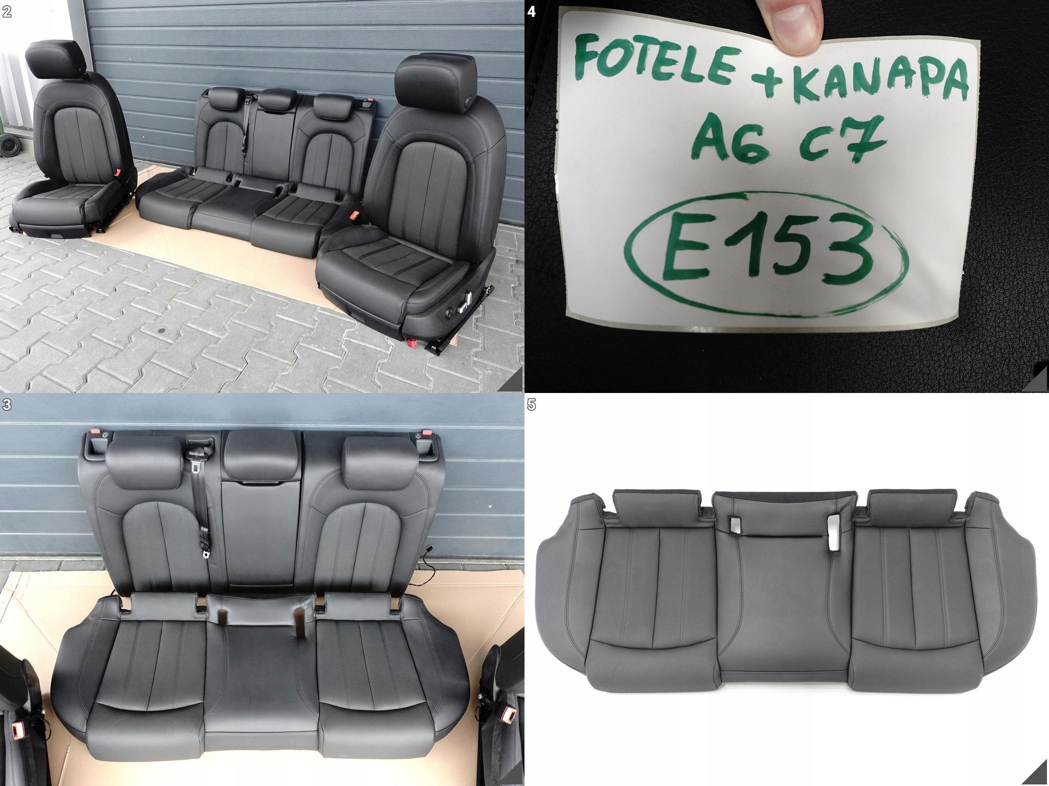 AUDI A6 4G0 C7 LIFT 14-18 KOMPLET FOTELI CZARNA SKÓRA WENTYLOWANE PRZÓD TYŁ AUDI A6 4G0 C7 LIFT 14-18 KOMPLET FOTELI CZARNA SKÓRA WENTYLOWANE PRZÓD TYŁ - obrazek 3