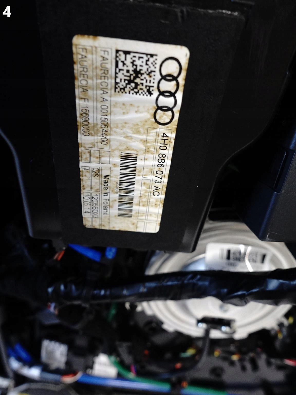 AUDI A8 S8 4H0 D4 LIFT 13-17 FOTEL LEWY TYŁ SKÓRA WENTYLOWANY LONG *110KM* AUDI A8 S8 4H0 D4 LIFT 13-17 FOTEL LEWY TYŁ SKÓRA WENTYLOWANY LONG *110KM* - obrazek 5
