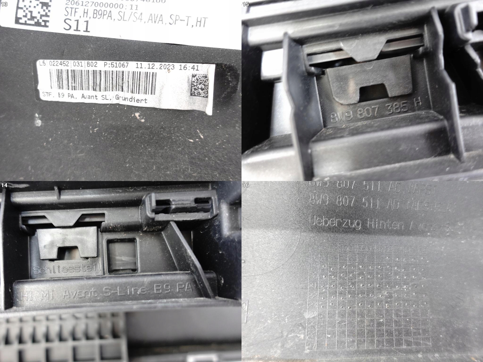 AUDI A4 S4 B9 8W9 LIFT S-LINE AVANT KOMBI 19-24 ZDERZAK TYŁ *6xPDC* AUDI A4 S4 B9 8W9 LIFT S-LINE AVANT KOMBI 19-24 ZDERZAK TYŁ *6xPDC* - obrazek 11