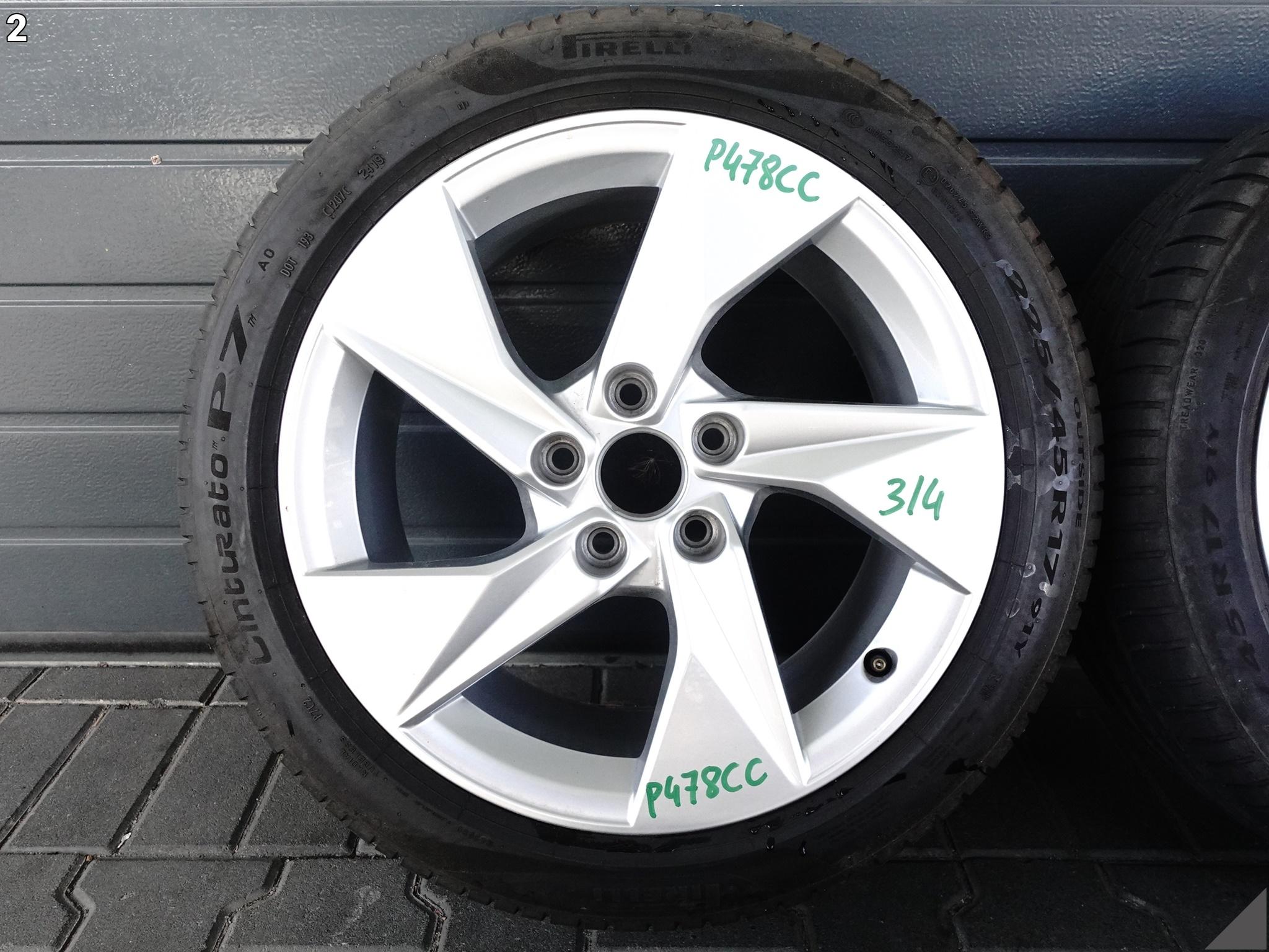 AUDI A3 S3 8Y0 KOŁA FELGI +OPONY PIRELLI 225/45 19ROK 6,5MM LATO 8Jx17 ET46 AUDI A3 S3 8Y0 KOŁA FELGI +OPONY PIRELLI 225/45 19ROK 6,5MM LATO 8Jx17 ET46 - obrazek 3