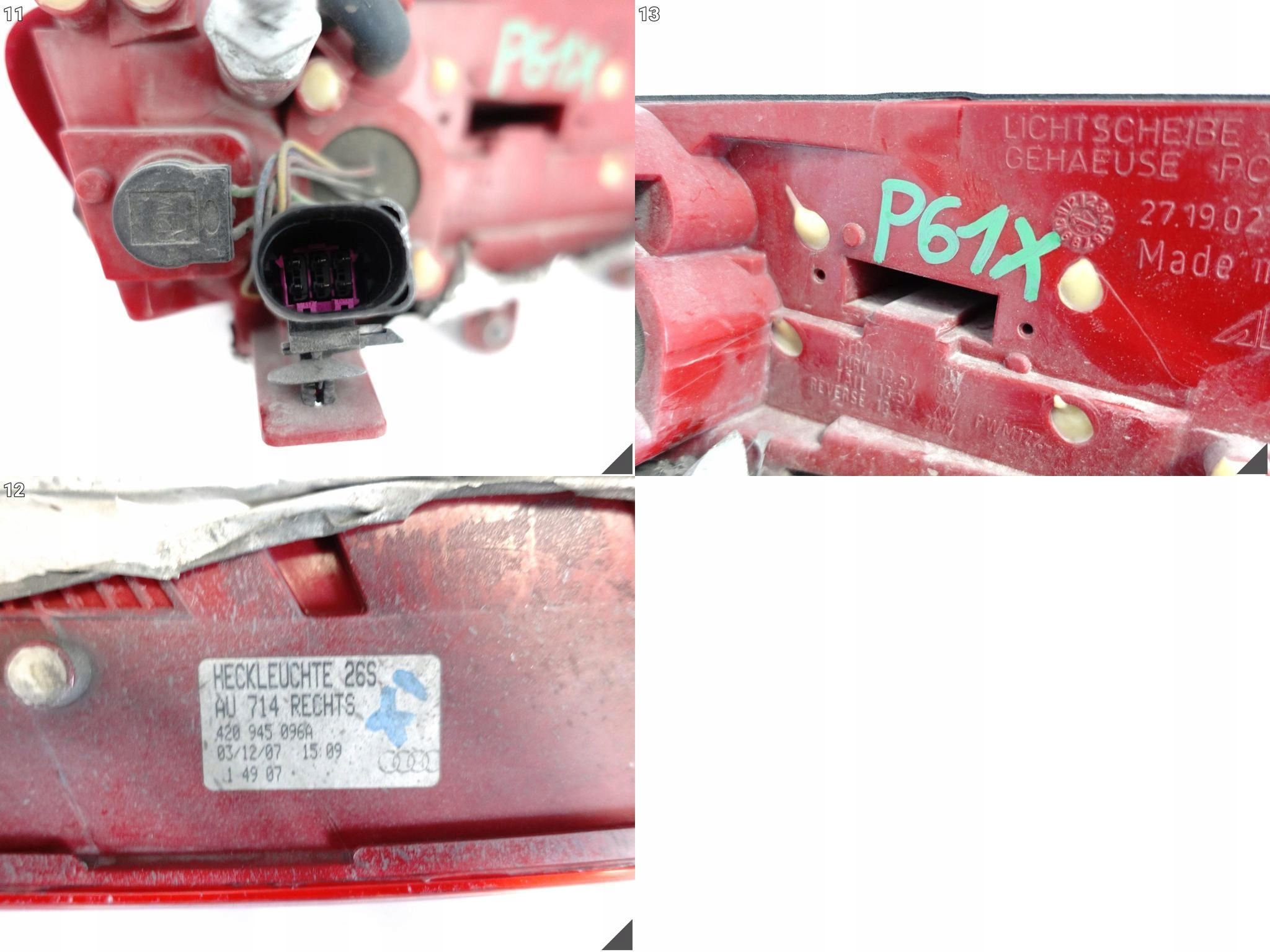AUDI R8 420 07-12 COUPE LAMPA LED W BŁOTNIK PRAWA TYŁ * USA * 420945096A AUDI R8 420 07-12 COUPE LAMPA LED W BŁOTNIK PRAWA TYŁ * USA * 420945096A - obrazek 12