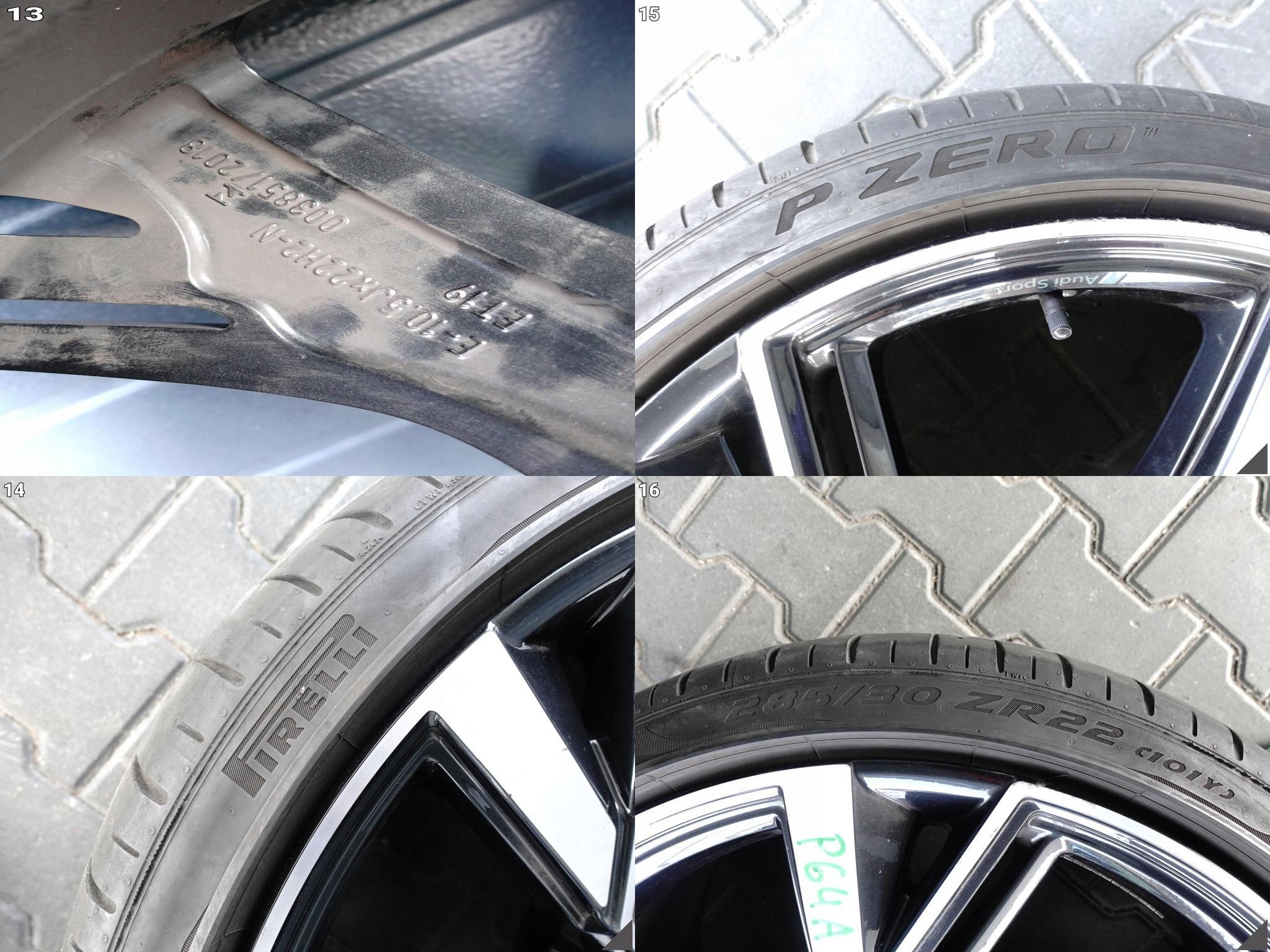 AUDI RS6 4K0 RS7 4K8 C8 FELGA + OPONA 10,5×22 ET19 PIRELLI 285/30 2021 ROK AUDI RS6 4K0 RS7 4K8 C8 FELGA + OPONA 10,5x22 ET19 PIRELLI 285/30 2021 ROK - obrazek 11