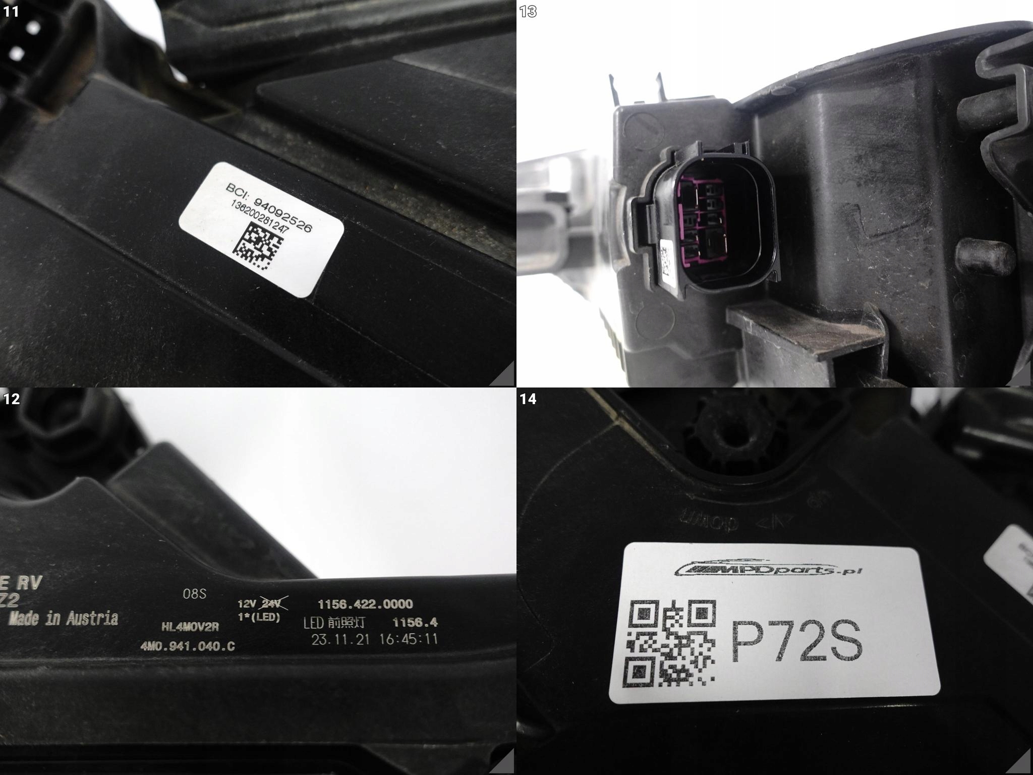 AUDI Q7 SQ7 II 4M0 LIFT 19- LAMPA FULL LED MATRIX PRAWA PRZÓD EUROPA *040C* AUDI Q7 SQ7 II 4M0 LIFT 19- LAMPA FULL LED MATRIX PRAWA PRZÓD EUROPA *040C* - obrazek 12