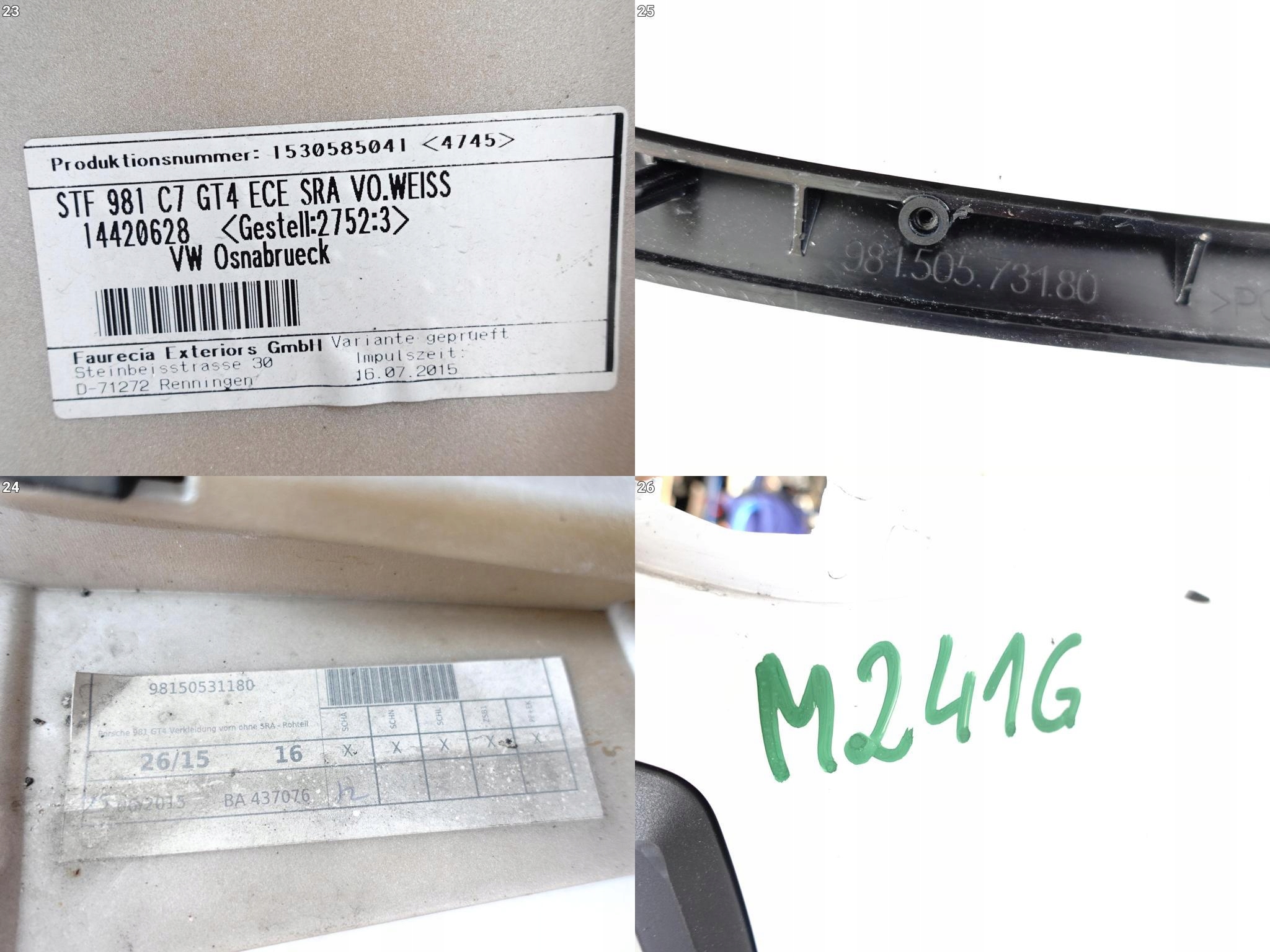 PORSCHE CAYMAN 981 981C C7 GT4 ZDERZAK SPOILER PRZÓD *SPRYSK* PORSCHE CAYMAN 981 981C C7 GT4 ZDERZAK SPOILER PRZÓD *SPRYSK* - obrazek 12