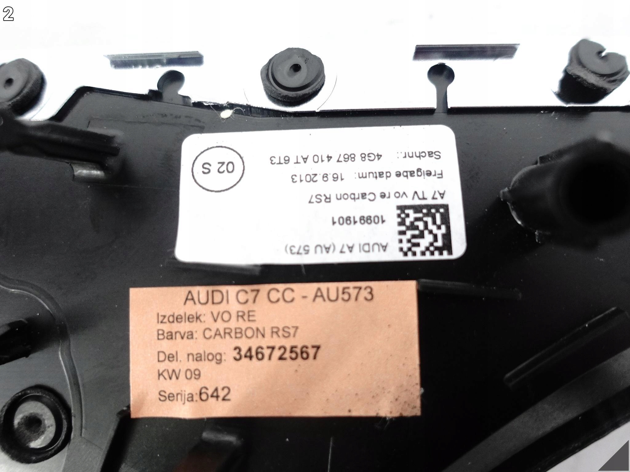 AUDI RS7 S7 A7 4G8 C7 10-18 OSŁONA DEKOR DRZWI PRAWA PRZÓD CARBON CHROM 6T3 AUDI RS7 S7 A7 4G8 C7 10-18 OSŁONA DEKOR DRZWI PRAWA PRZÓD CARBON CHROM 6T3 - obrazek 3