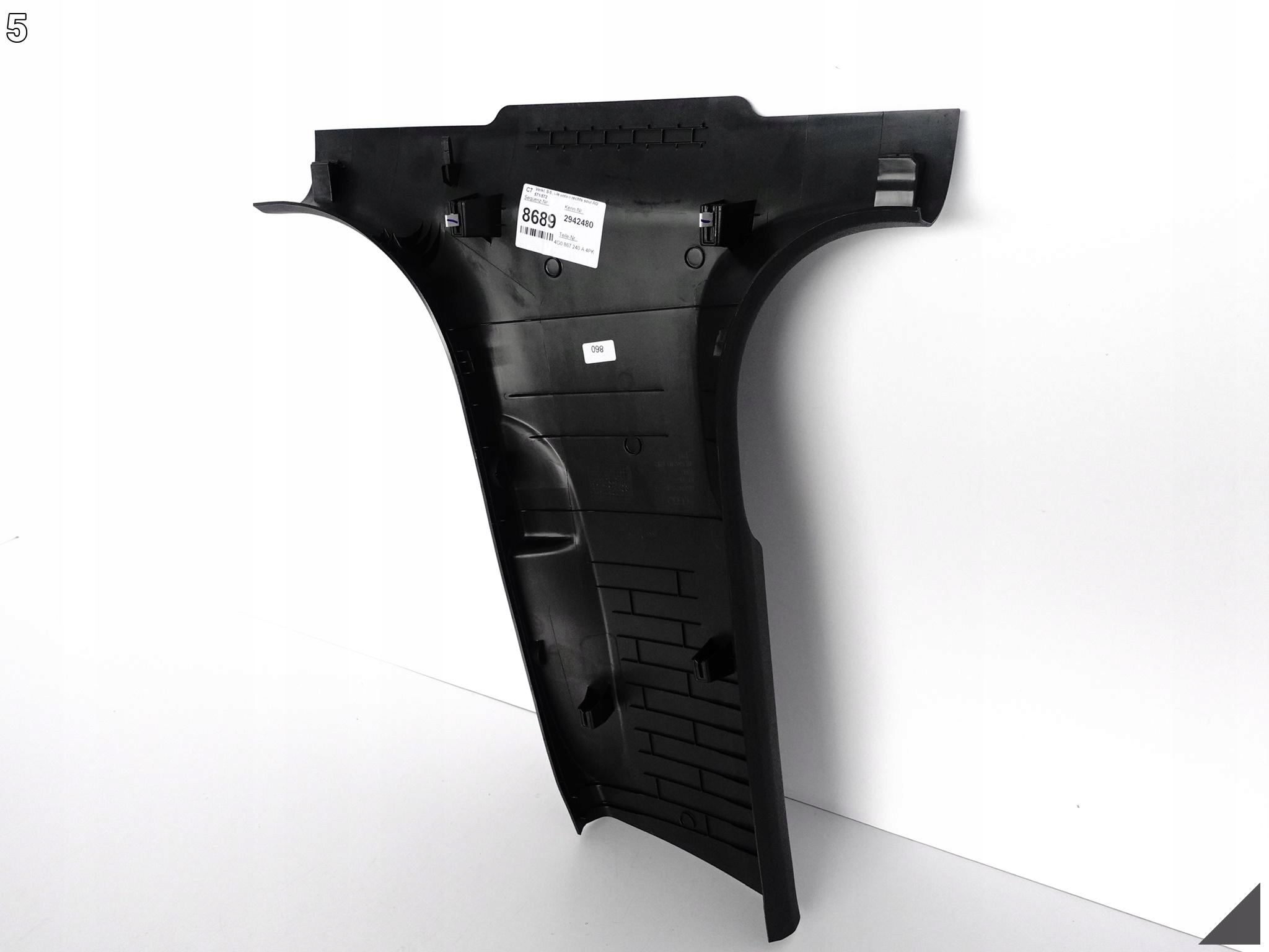 AUDI A6 S6 C7 4G0 10-18 LIFT LISTWA OSŁONA SŁUPKA B PRAWA PRZÓD KOLOR 4PK AUDI A6 S6 C7 4G0 10-18 LIFT LISTWA OSŁONA SŁUPKA B PRAWA PRZÓD KOLOR 4PK - obrazek 6